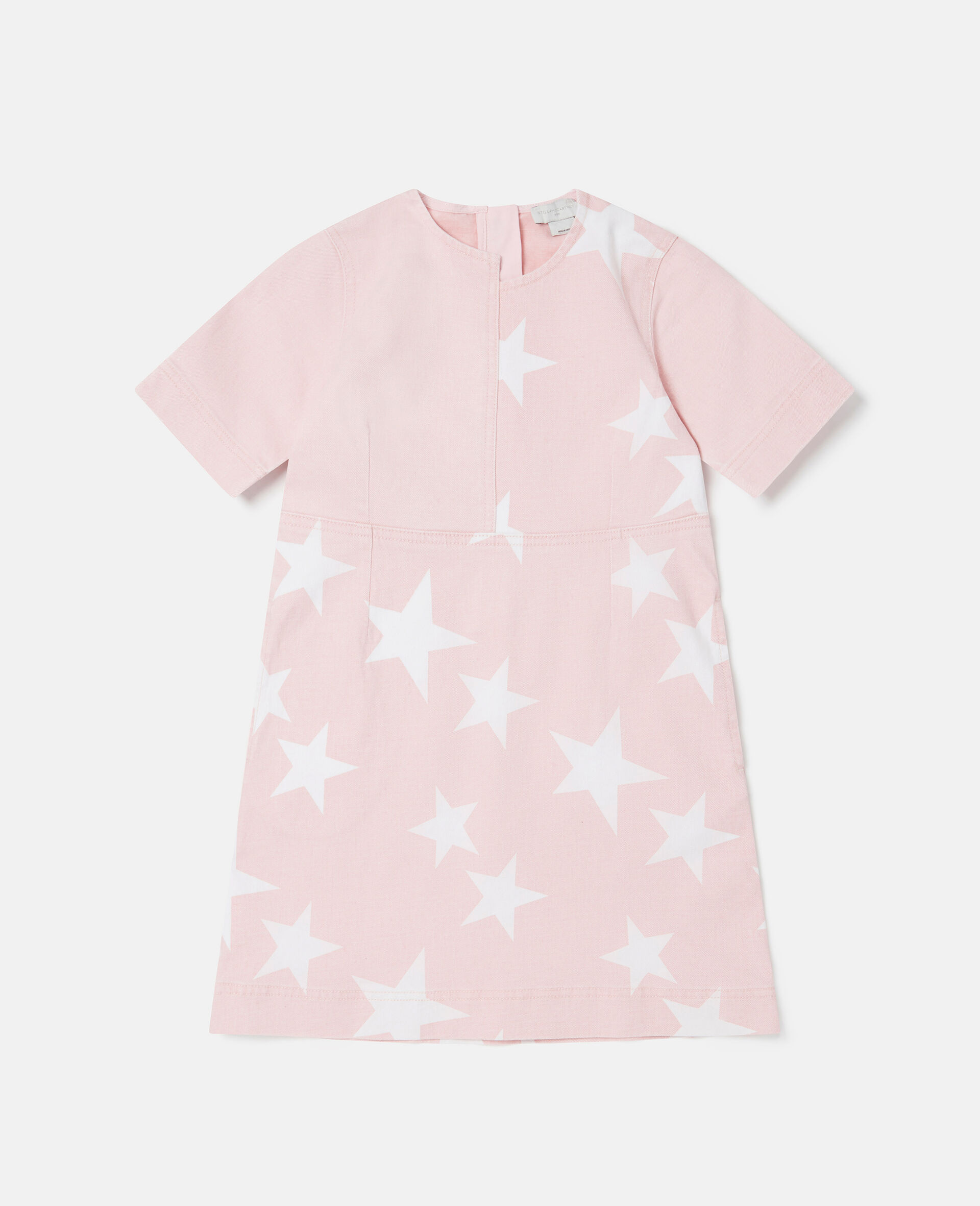 Star Print Denim Dress-Multicolour-large image number 0