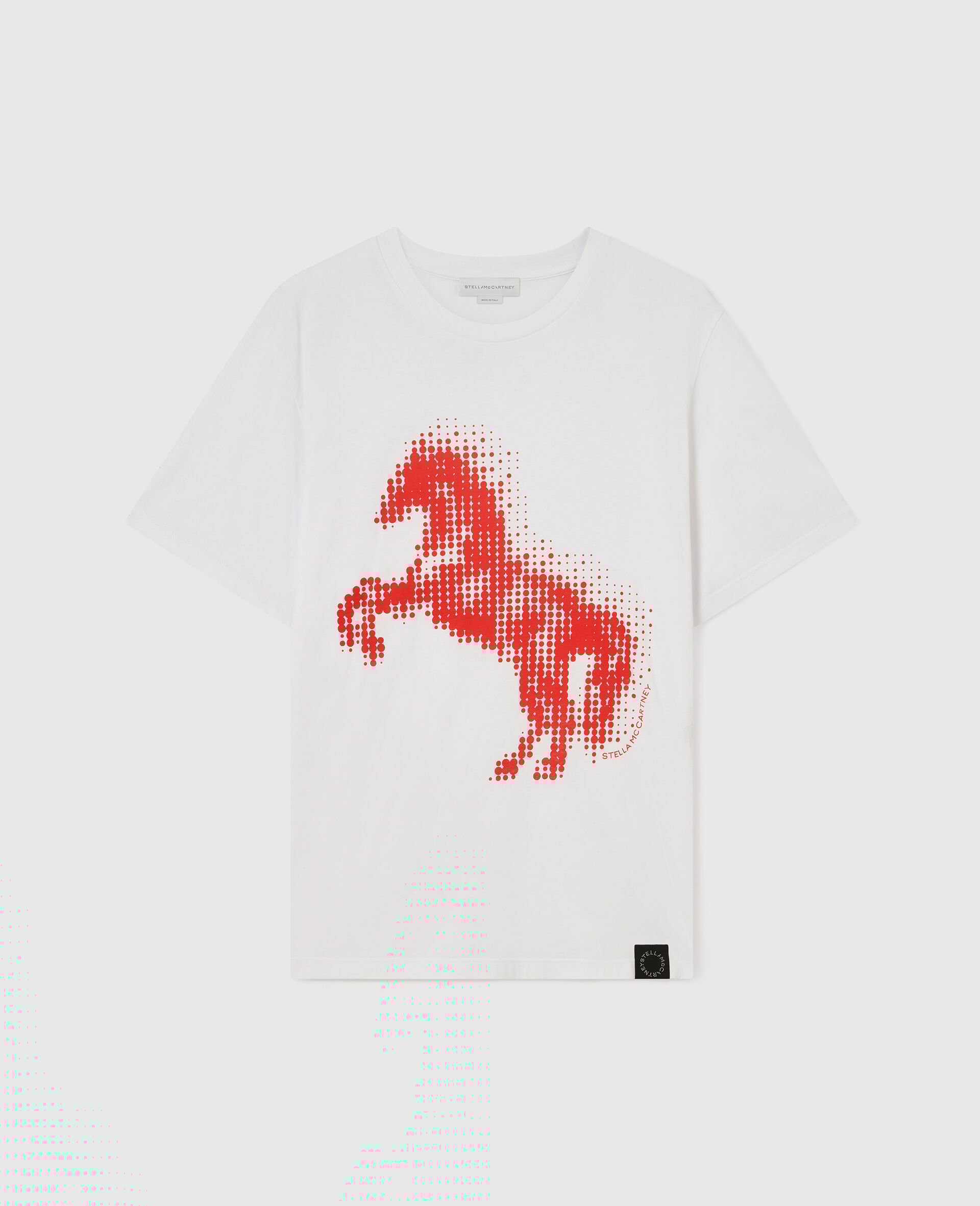 Airbrushed Horse Graphic T-Shirt-Blanc-medium