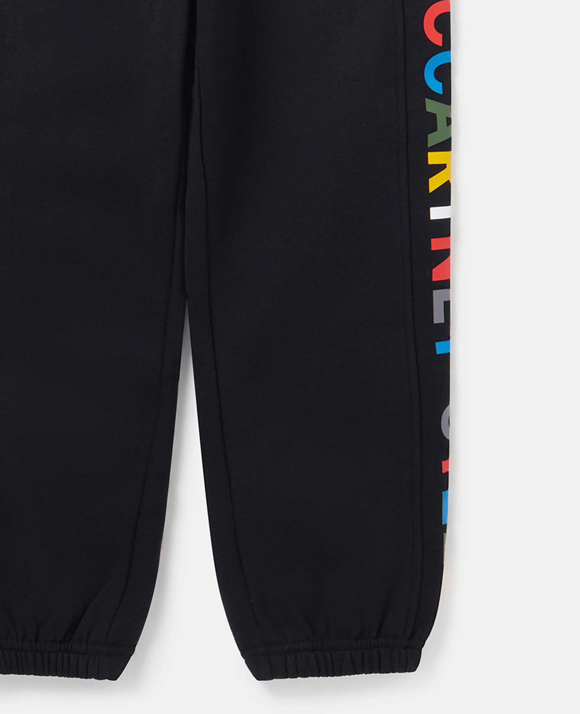 Pantalon de jogging à touches de couleur abstraites effet bavure-Noir-large image number 3