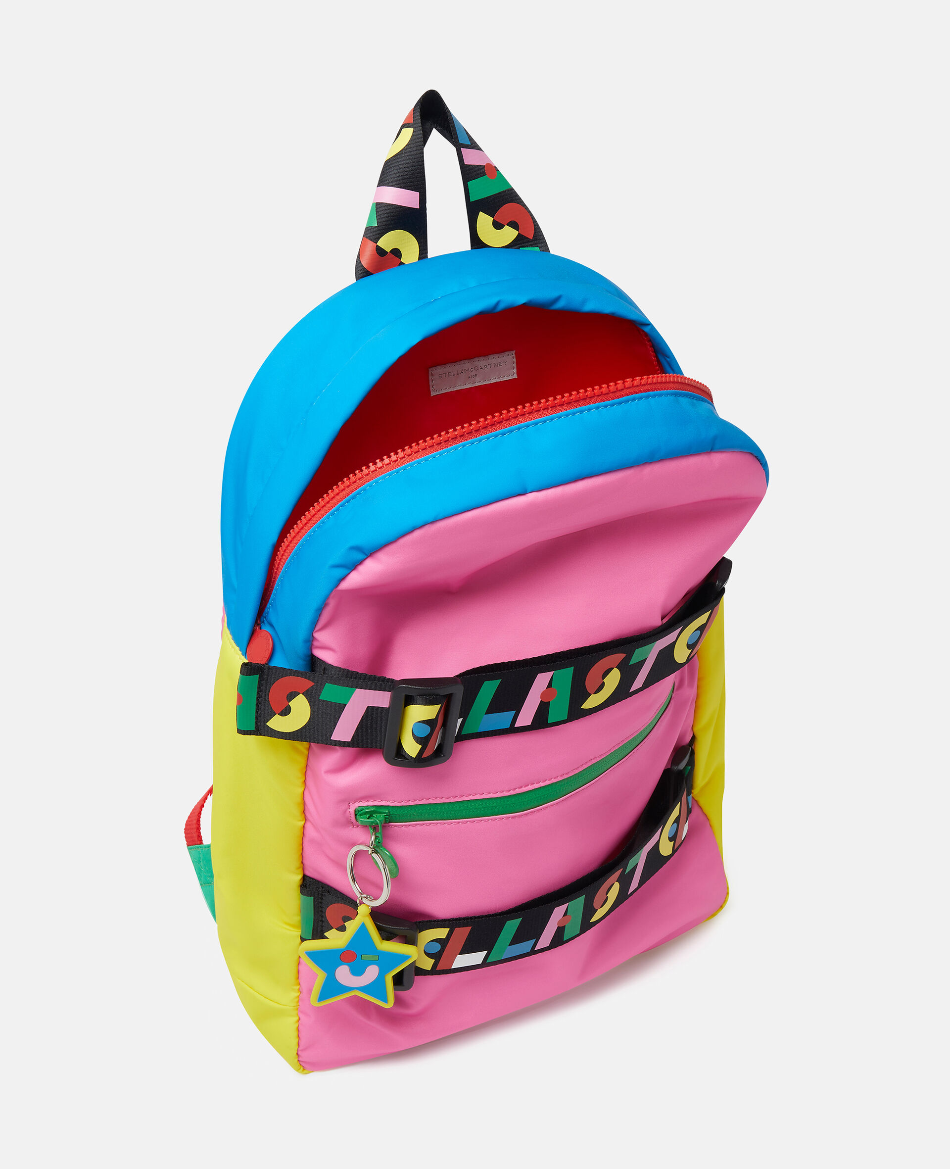 Colourblock Logo Strap Backpack-Multicoloured-large image number 2