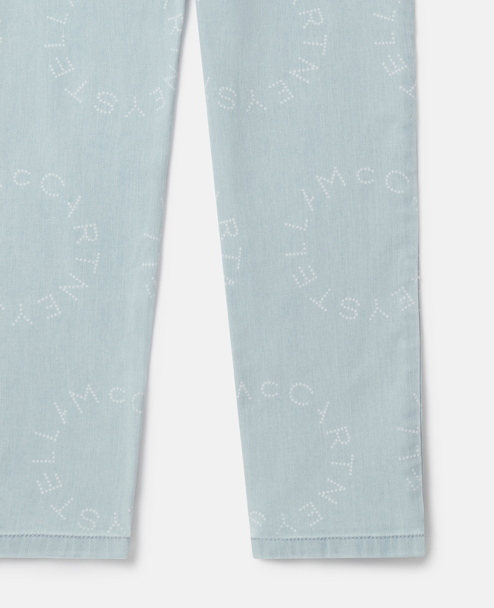 Medallion Logo Straight Leg Jeans-Blue-large image number 1