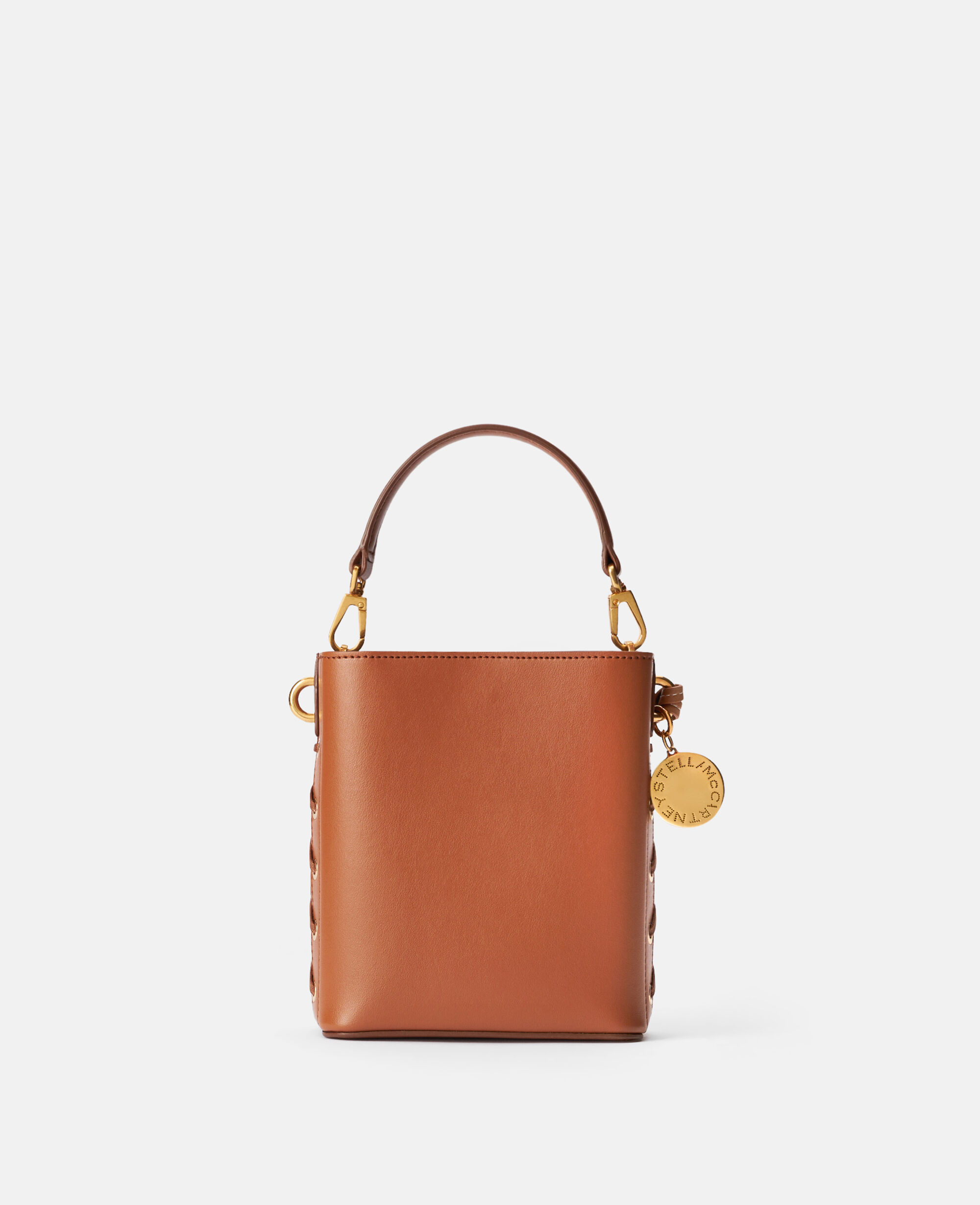 Women Tan brown Woven Bucket Bag | Stella McCartney US