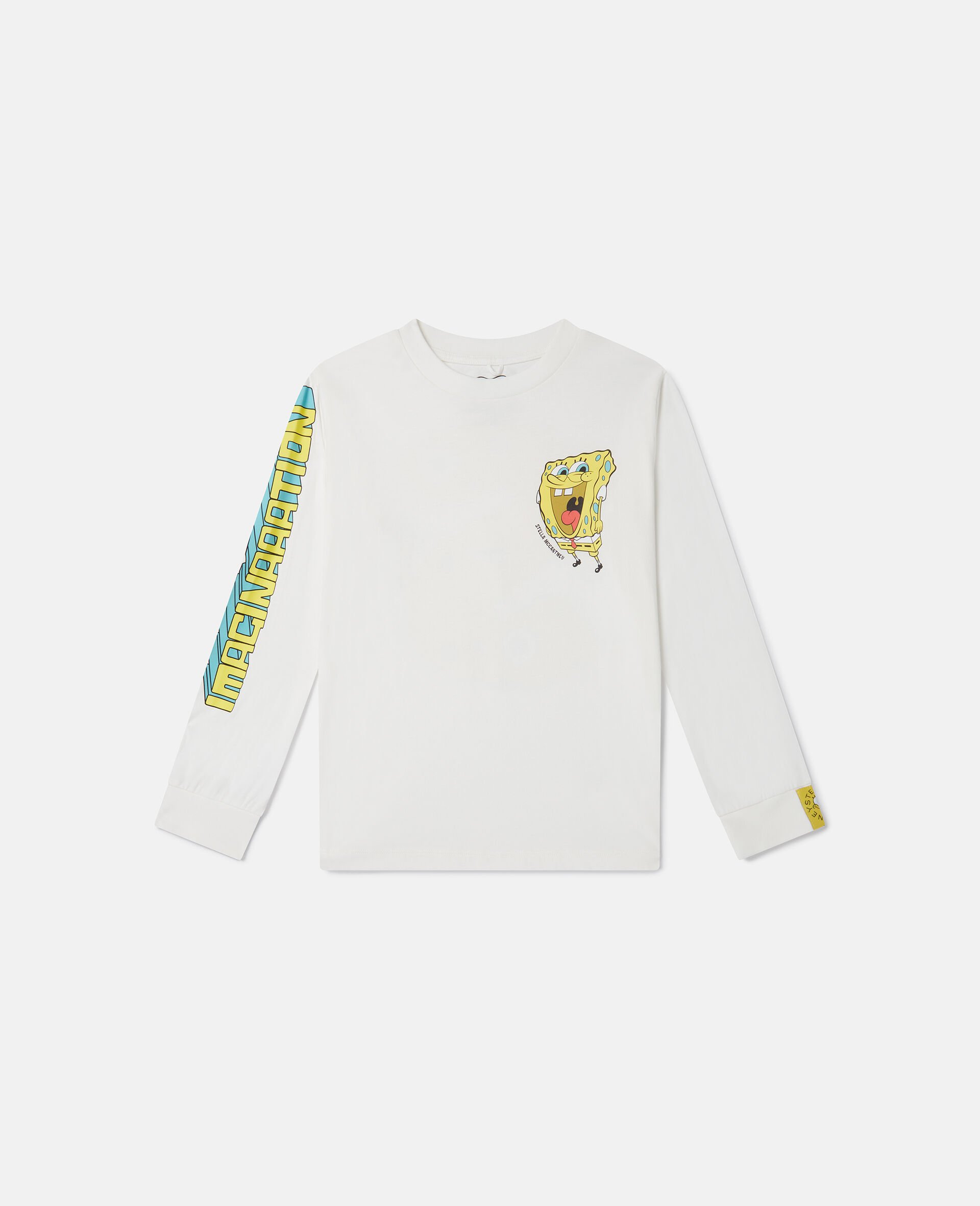 海绵宝宝图案长袖T恤-Cream-large image number 0