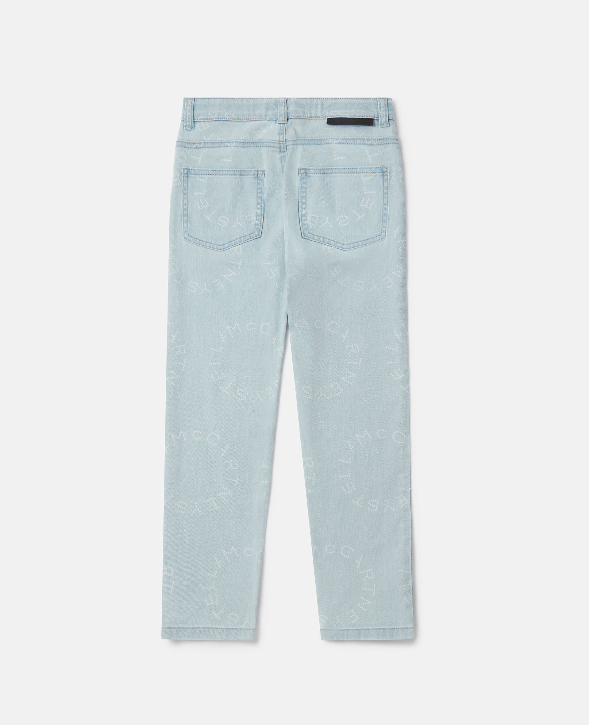 Medallion Logo Straight Leg Jeans-ブルー-large image number 2