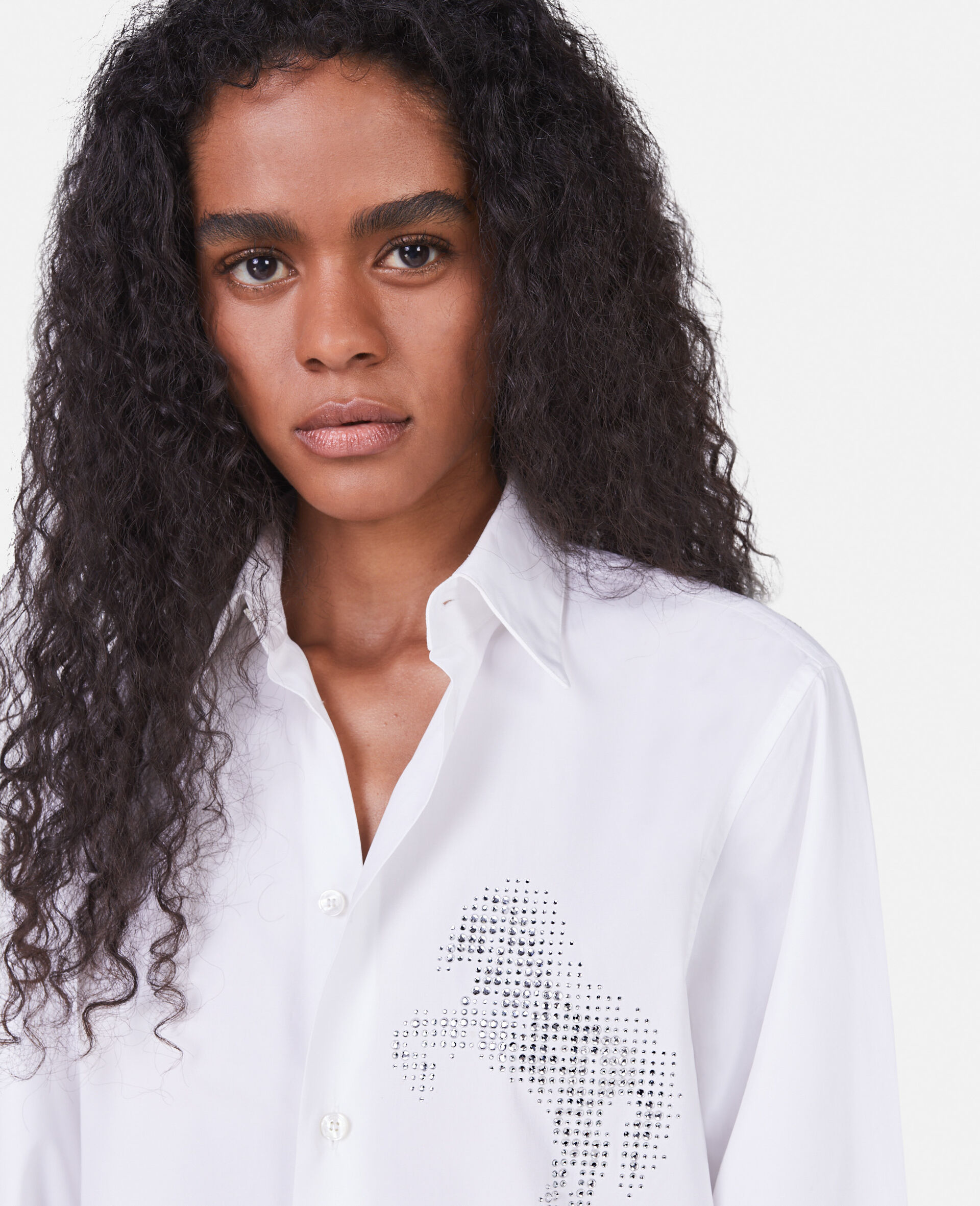 Women White Horse Crystal Embroidery Shirt | Stella McCartney GB