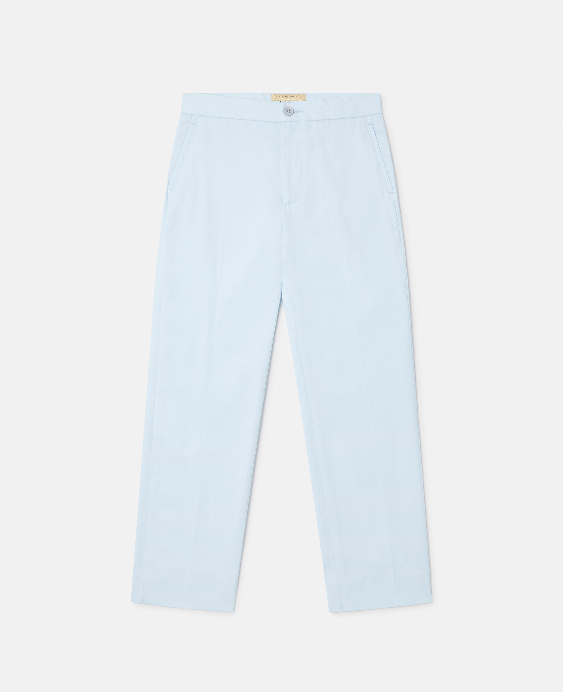 Pantaloni Sartoriali Foderati con Logo-Blu-large image number 0