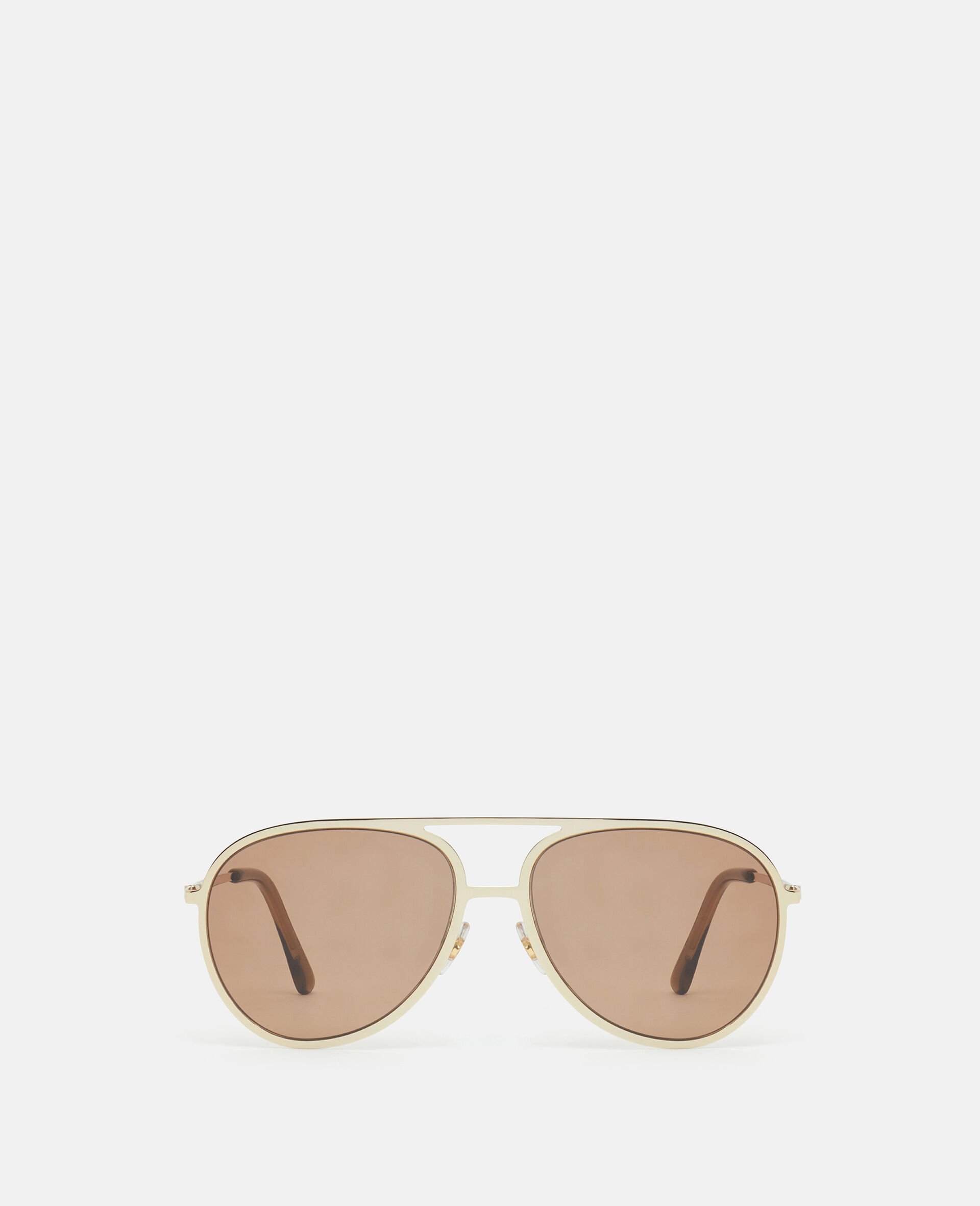 Metal Aviator Sunglasses-Black-large image number 0