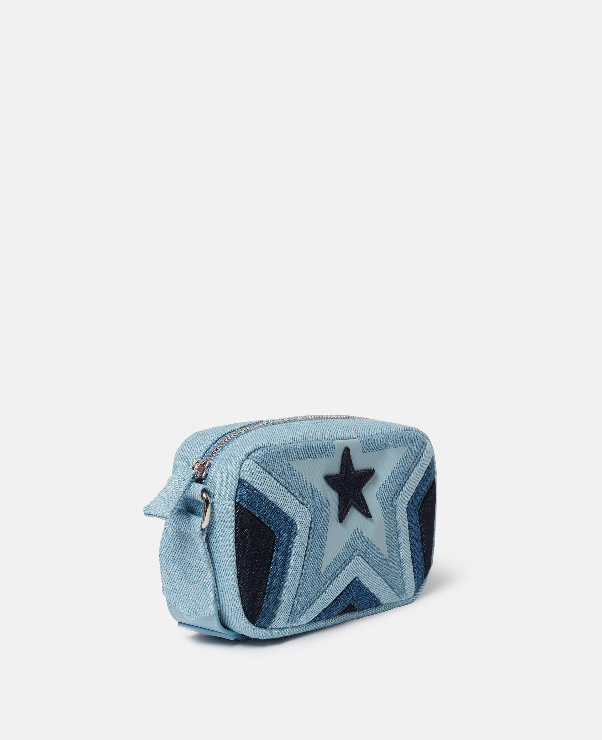 Star Motif Denim Crossbody Bag-Multicolour-large image number 1