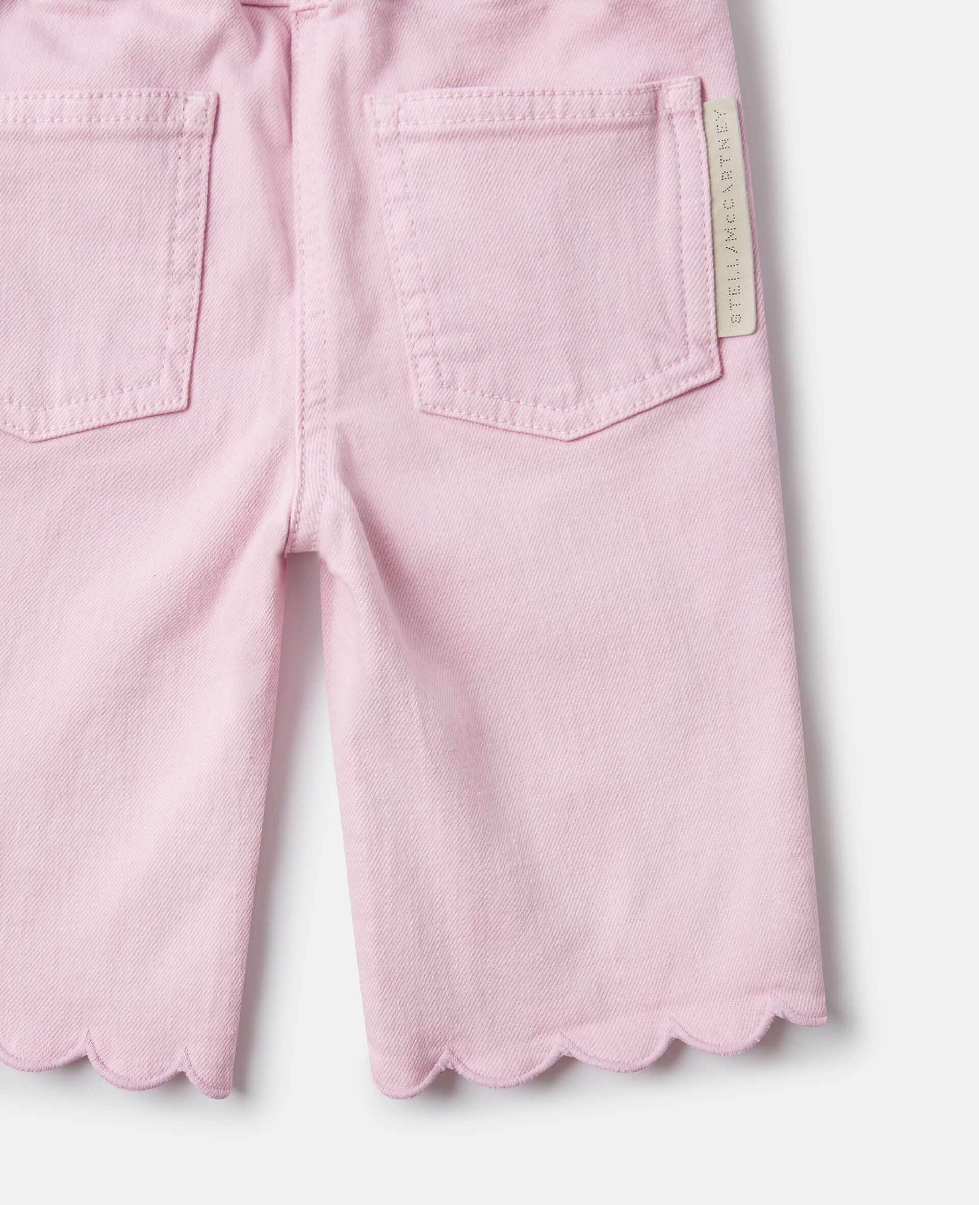 Jean en denim a bordures festonnees-Purple-large image number 3