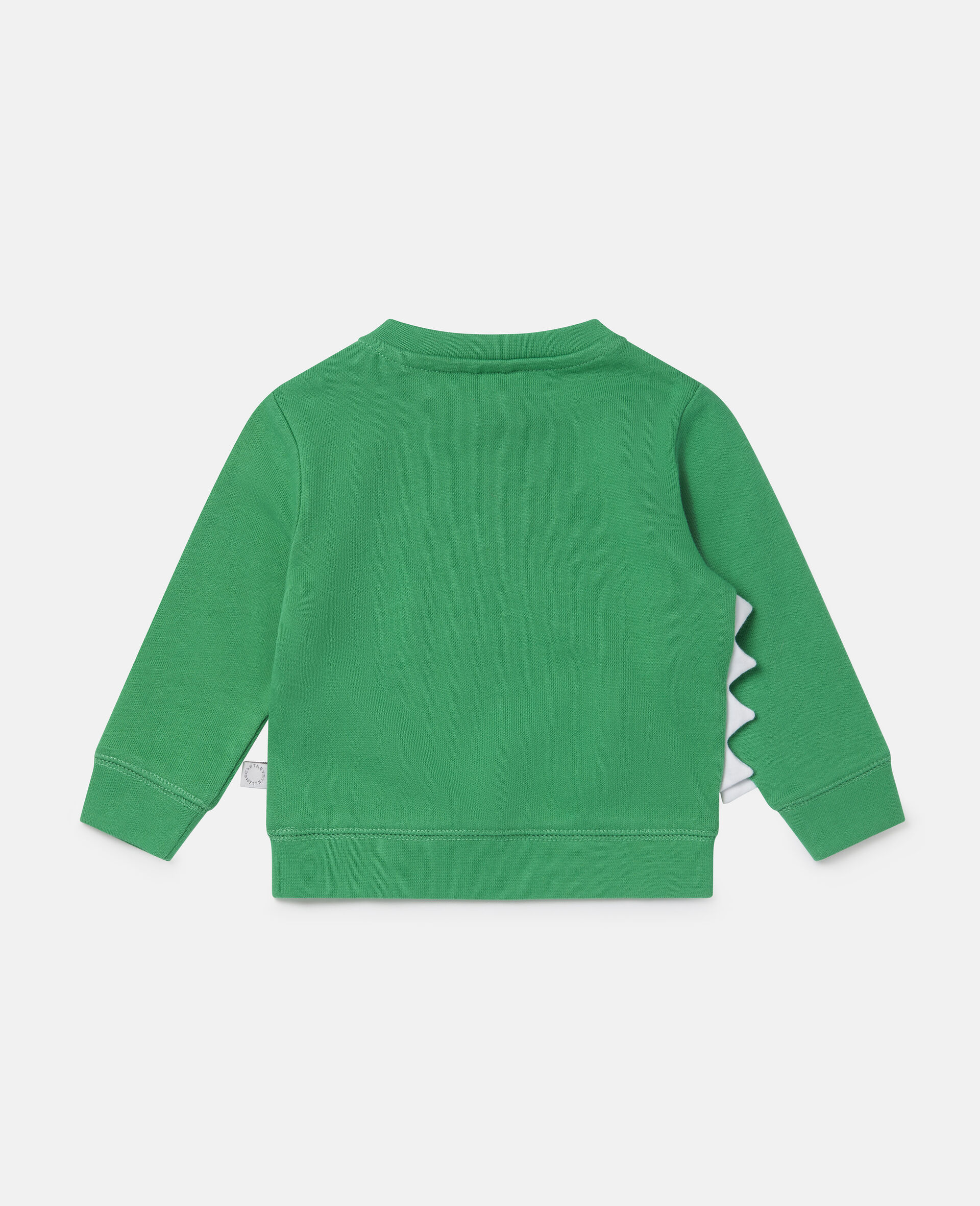 Crocodile & Spike Print Cotton Fleece Sweatshirt-Green-large image number 2