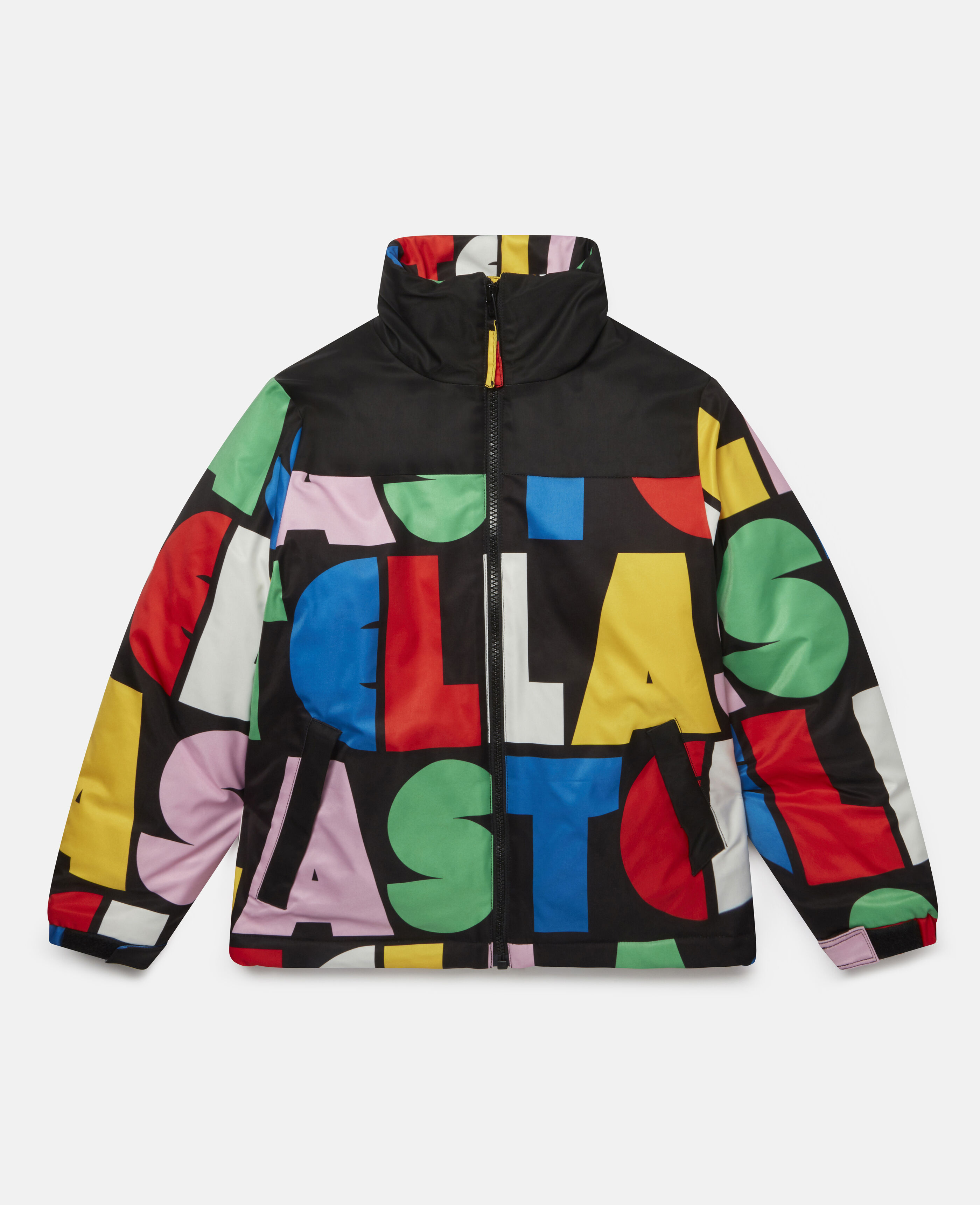 multicolor puffer jacket
