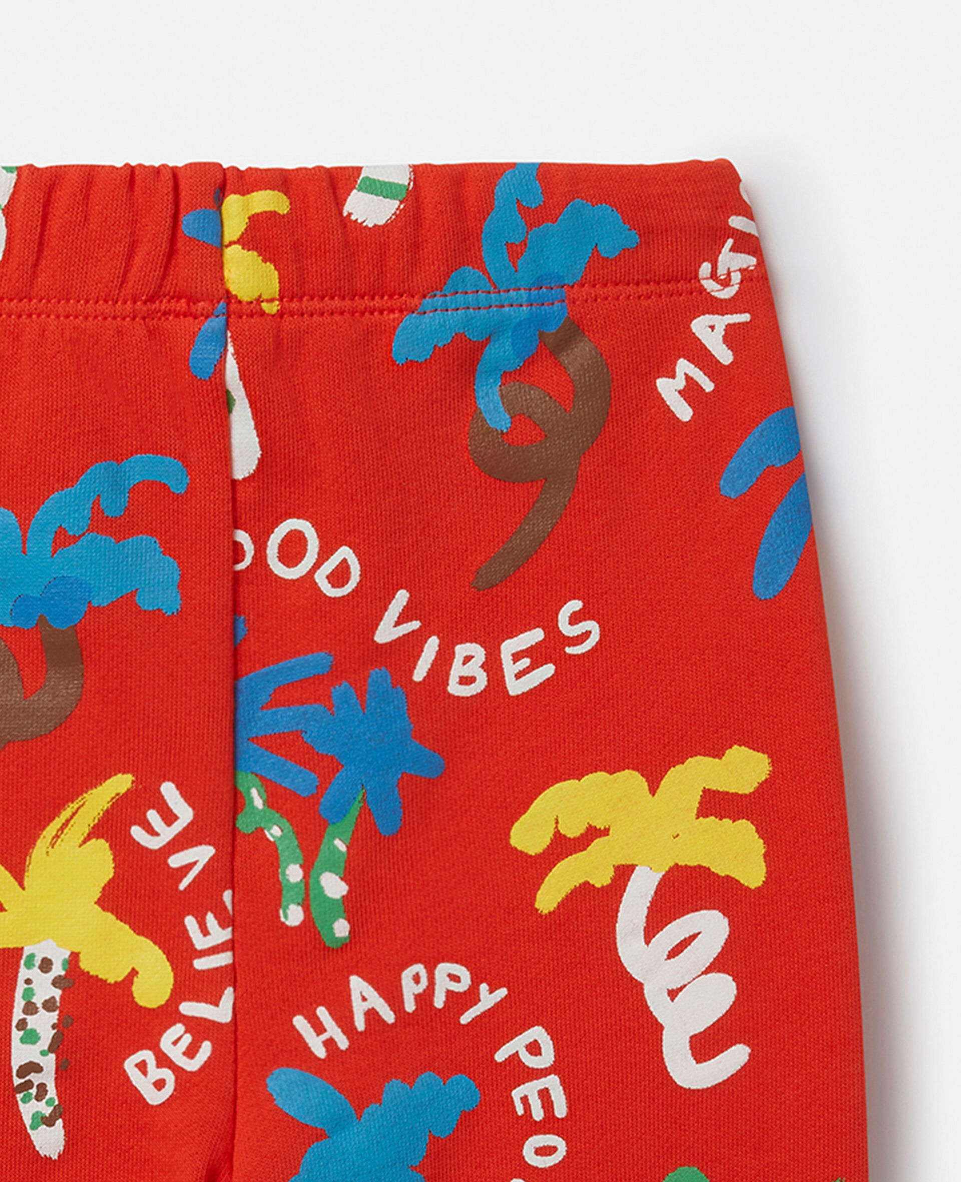 Good Vibes Palm Print Joggers-Red-large image number 3