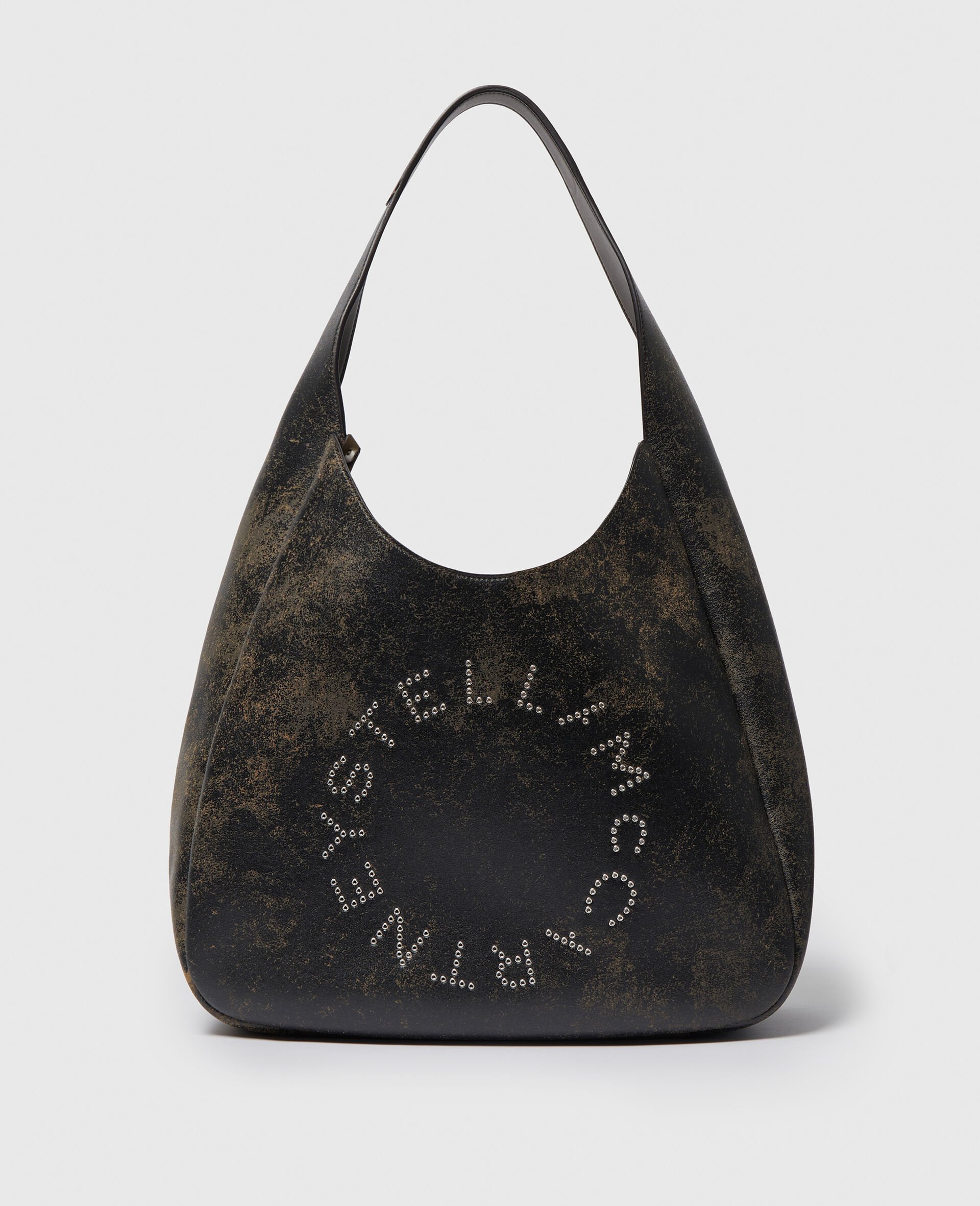 Sac sac hobo Logo souple effet vieilli -Marron-medium