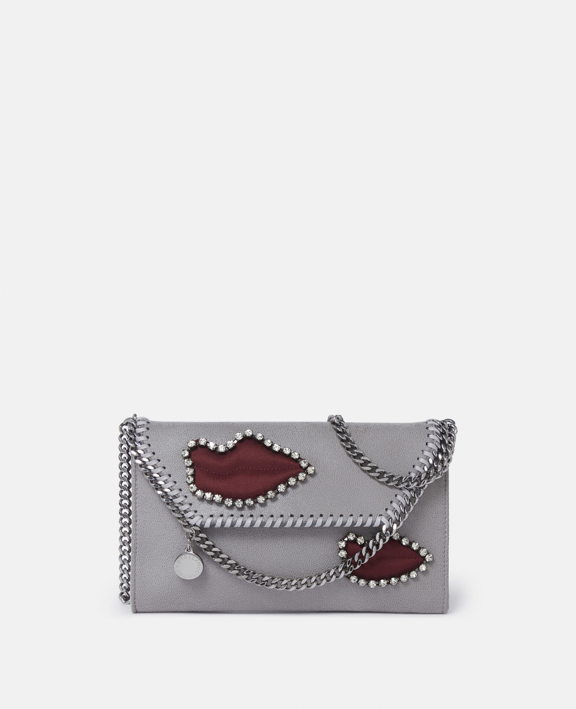 Borsa portafoglio a tracolla Falabella Lips-Grigio-large image number 0