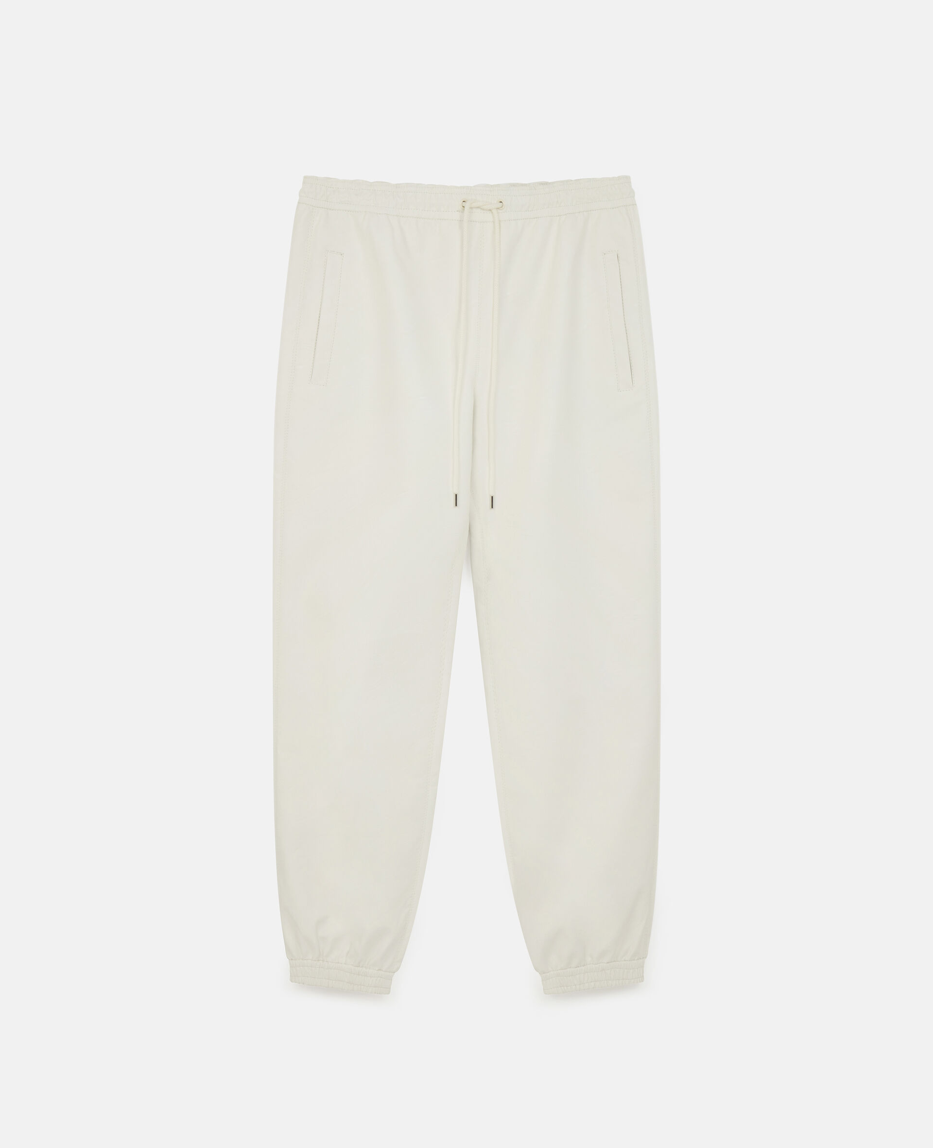 Pantalon en matiere synthetique-Blanc-large