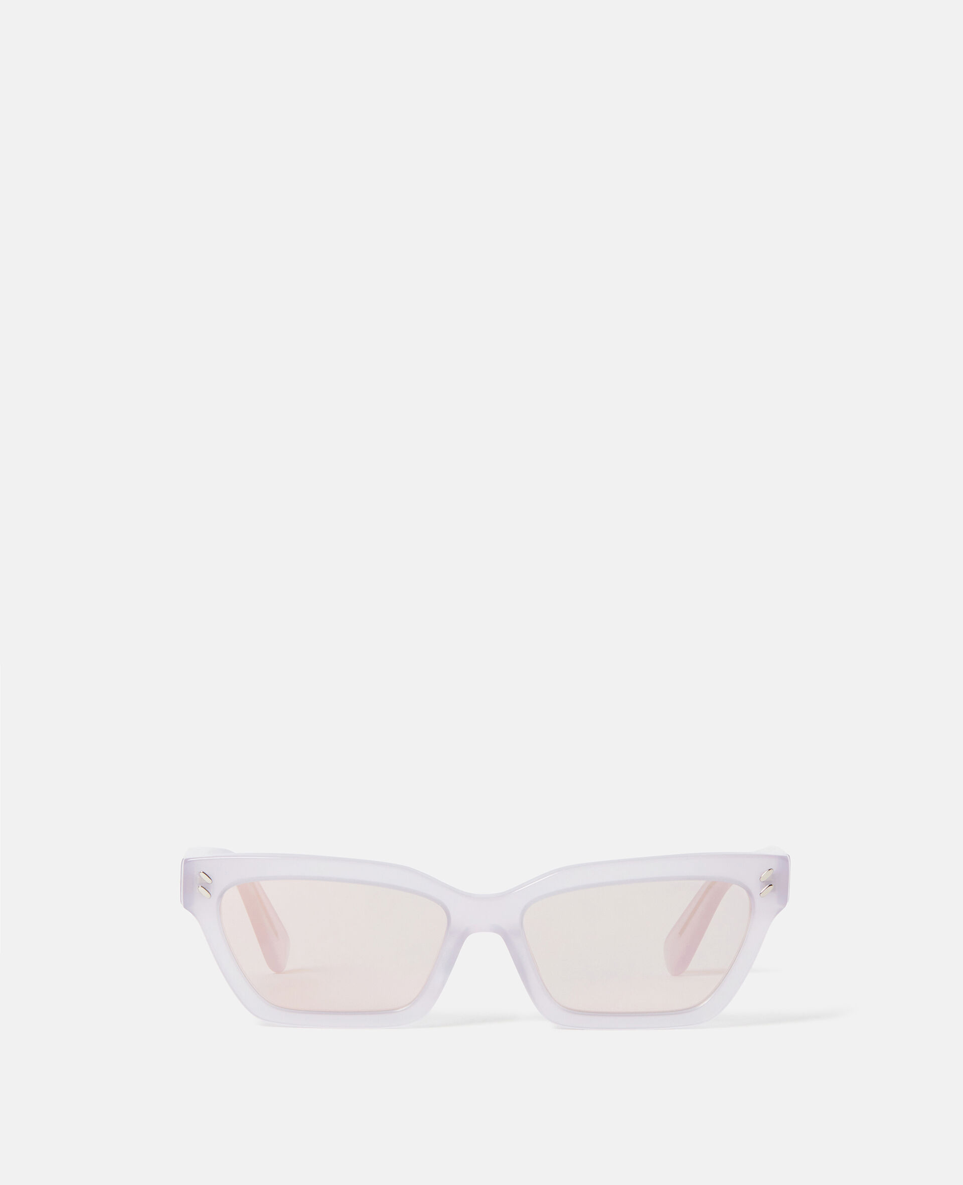 Rectangular Cat-Eye Sunglasses-Black-large image number 0