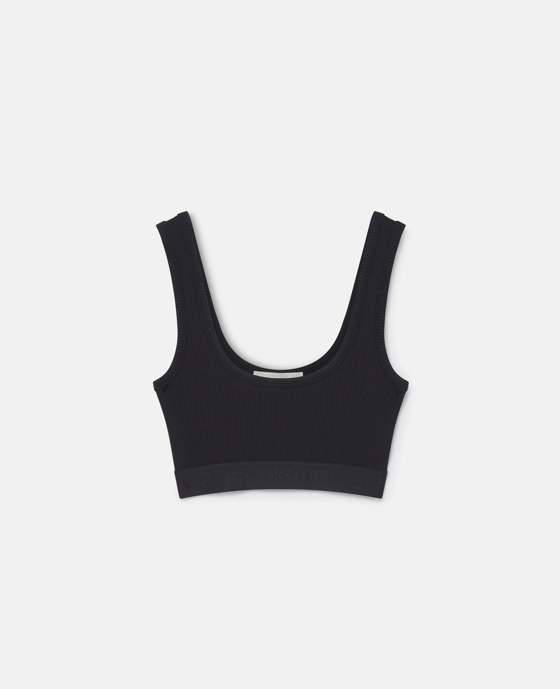 S-Wave Tape Crop Top-Black-large image number 0