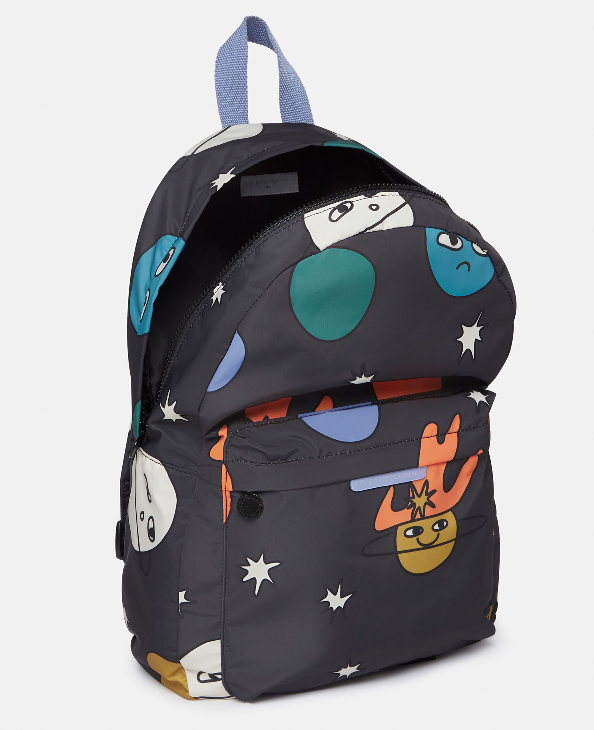 Women Black Space Print Backpack Stella McCartney US