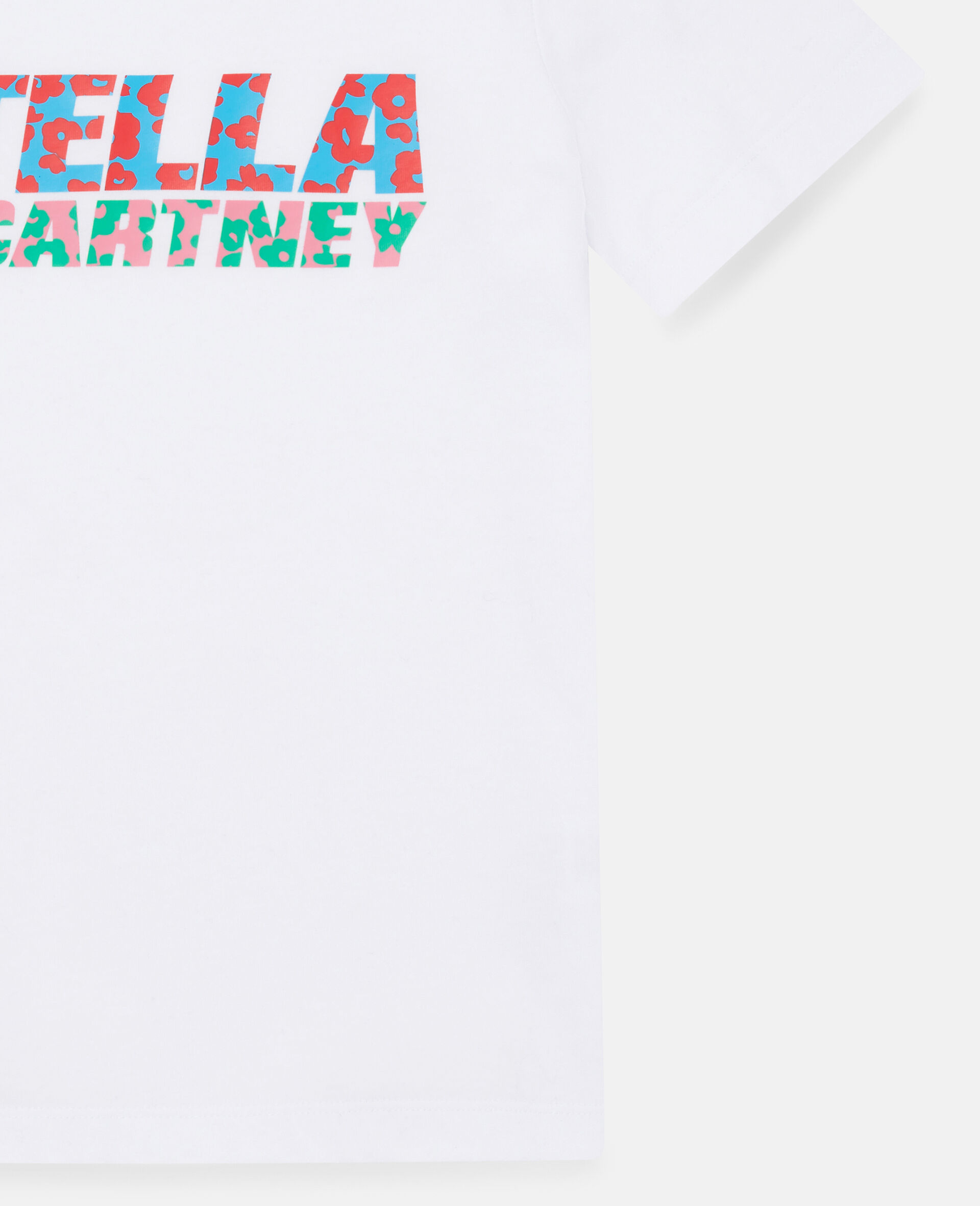 Floral Print Active Stella Logo T‑Shirt-White-large image number 1