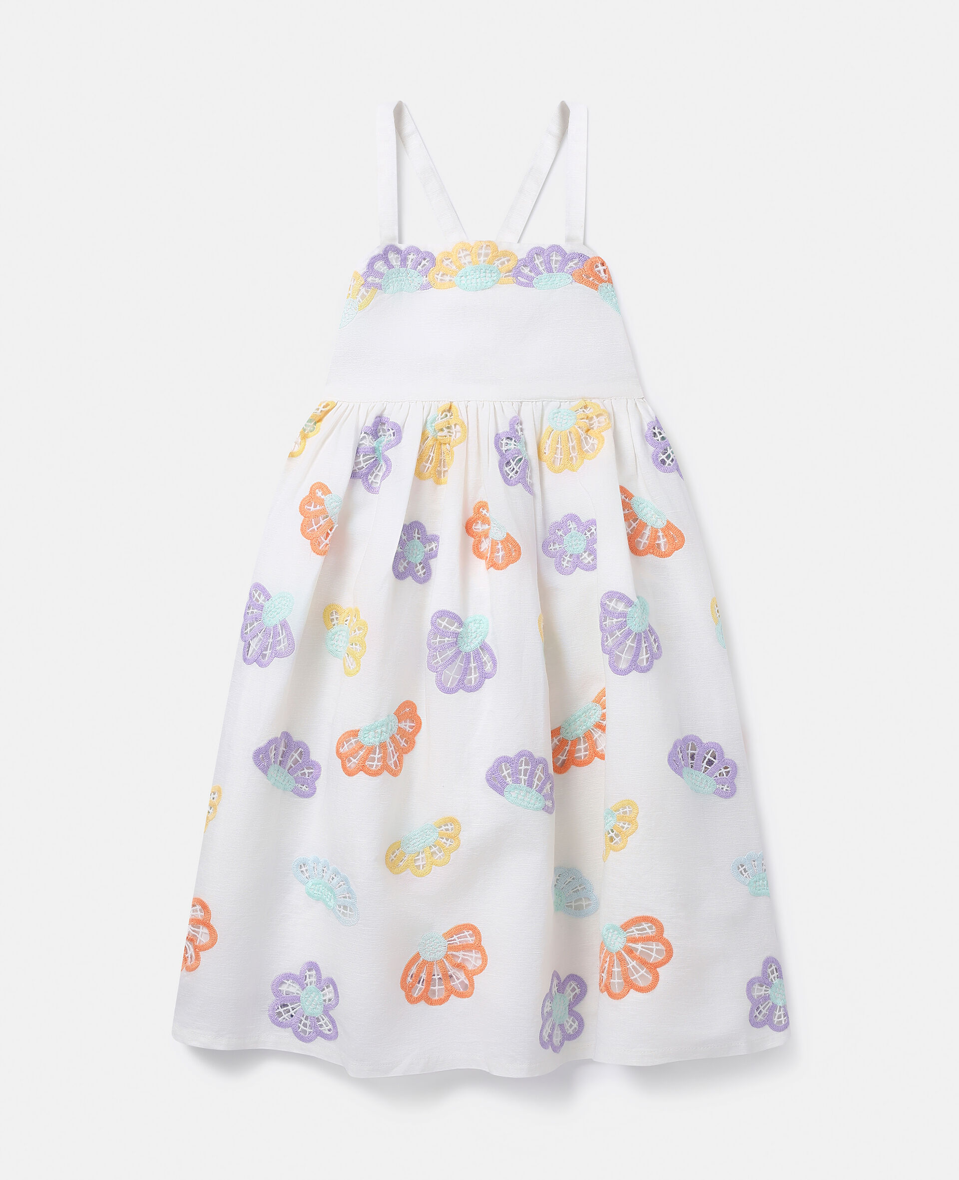 花朵英格兰刺绣吊带裙-Cream-medium