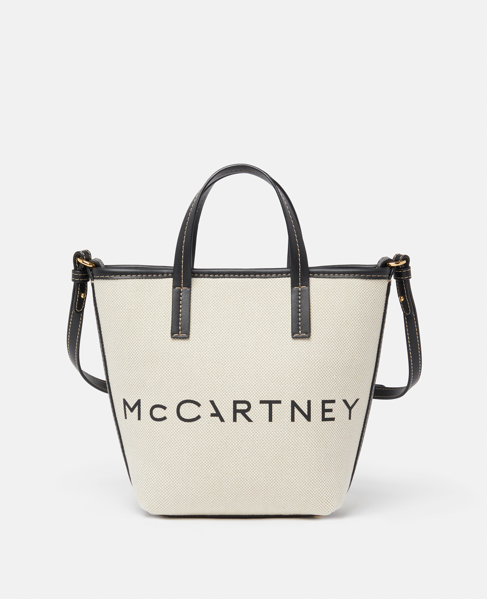 Women Ecru cream Logo Canvas Crossbody Tote Bag | Stella Women Ecru cream Logo Canvas Crossbody Tote Bag | Stella