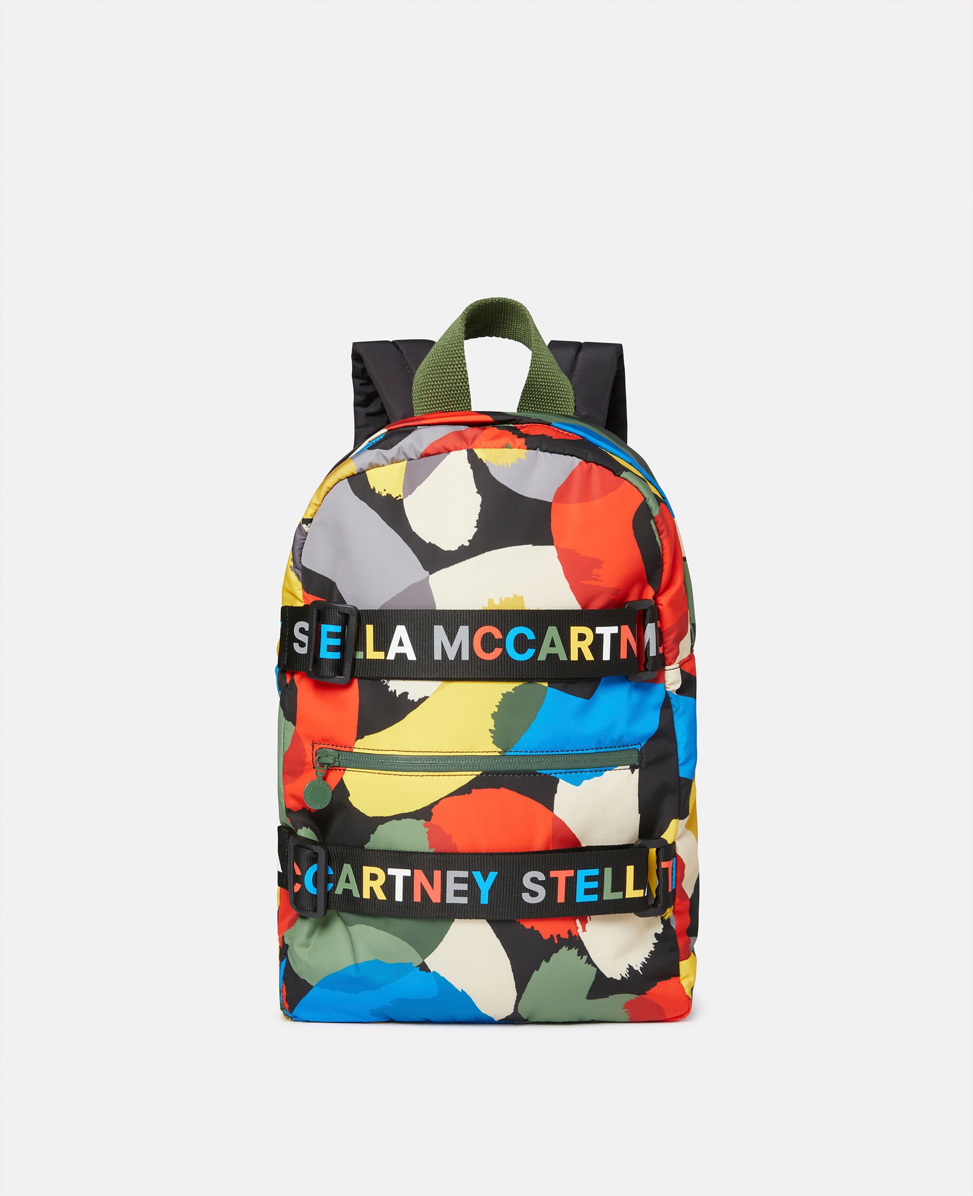 Women Multicolour Logo Tape Smudge Print Backpack Stella