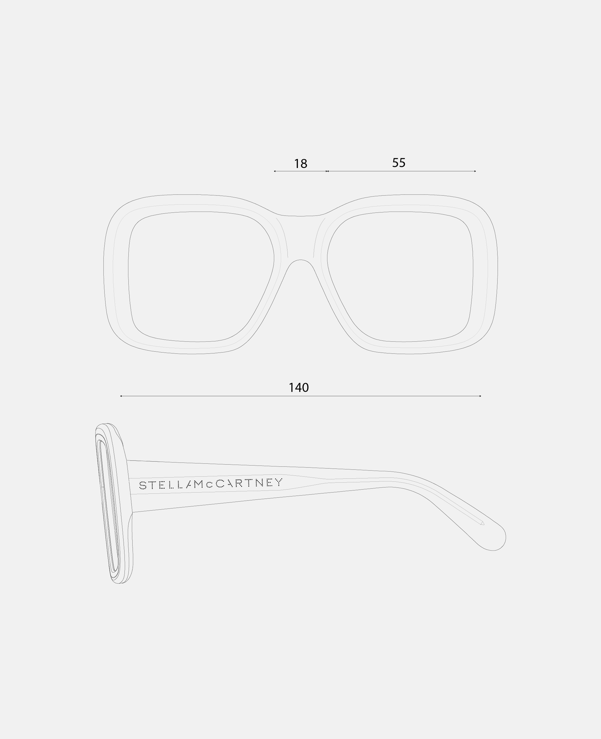 Women Shiny Black Oversized Square Sunglasses | Stella