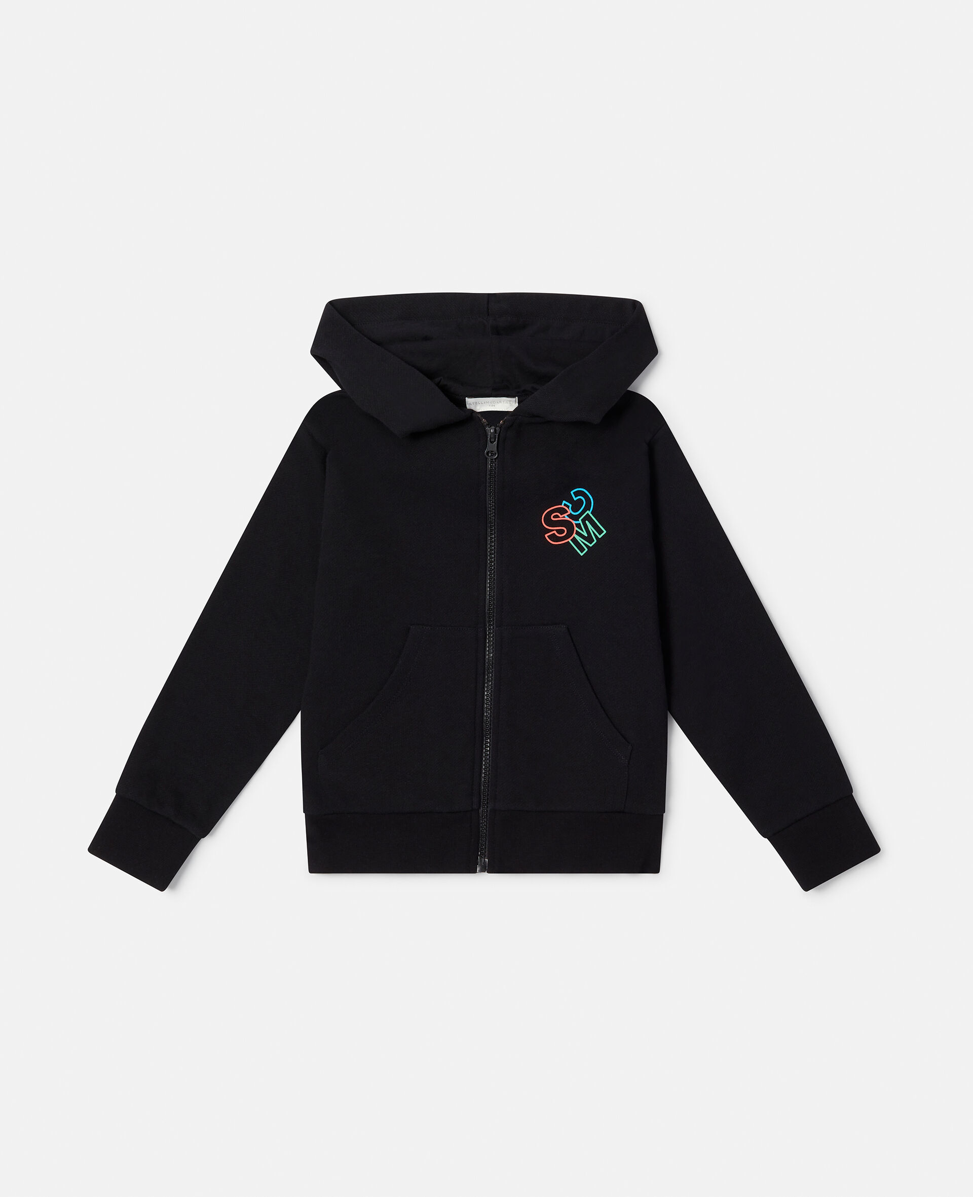 SMC Logo Zip Hoodie-Black-large image number 0