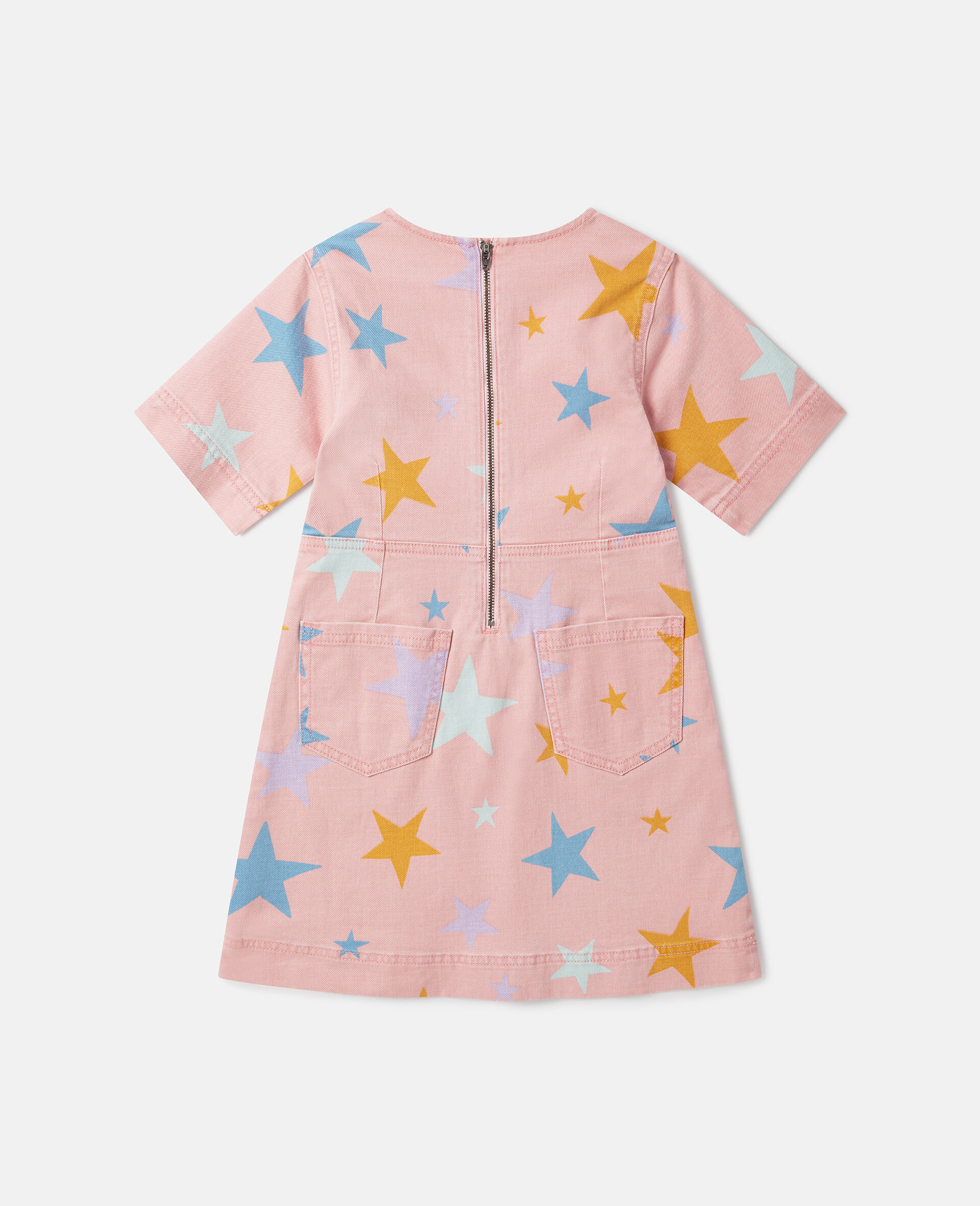 Star Print Jersey Dress-Pink-large image number 2