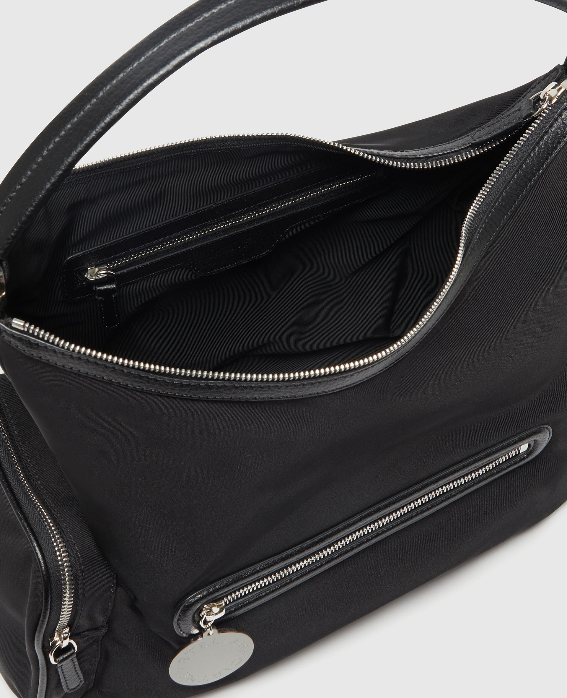 Borsa a Spalla Dartmoor in ECONYL-Nero-large image number 4