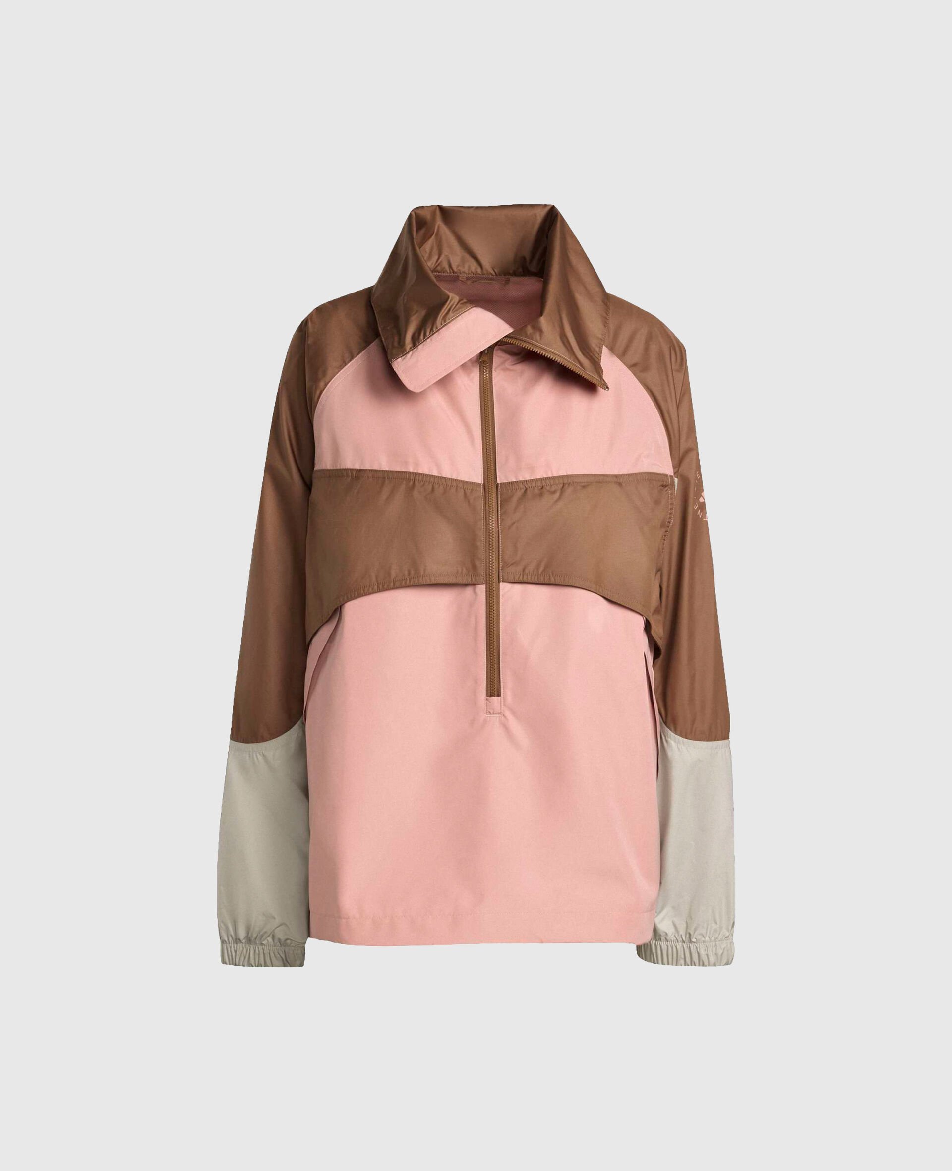 Hochgeschlossene TrueNature Jacke mit Einsätzen-Brown-medium