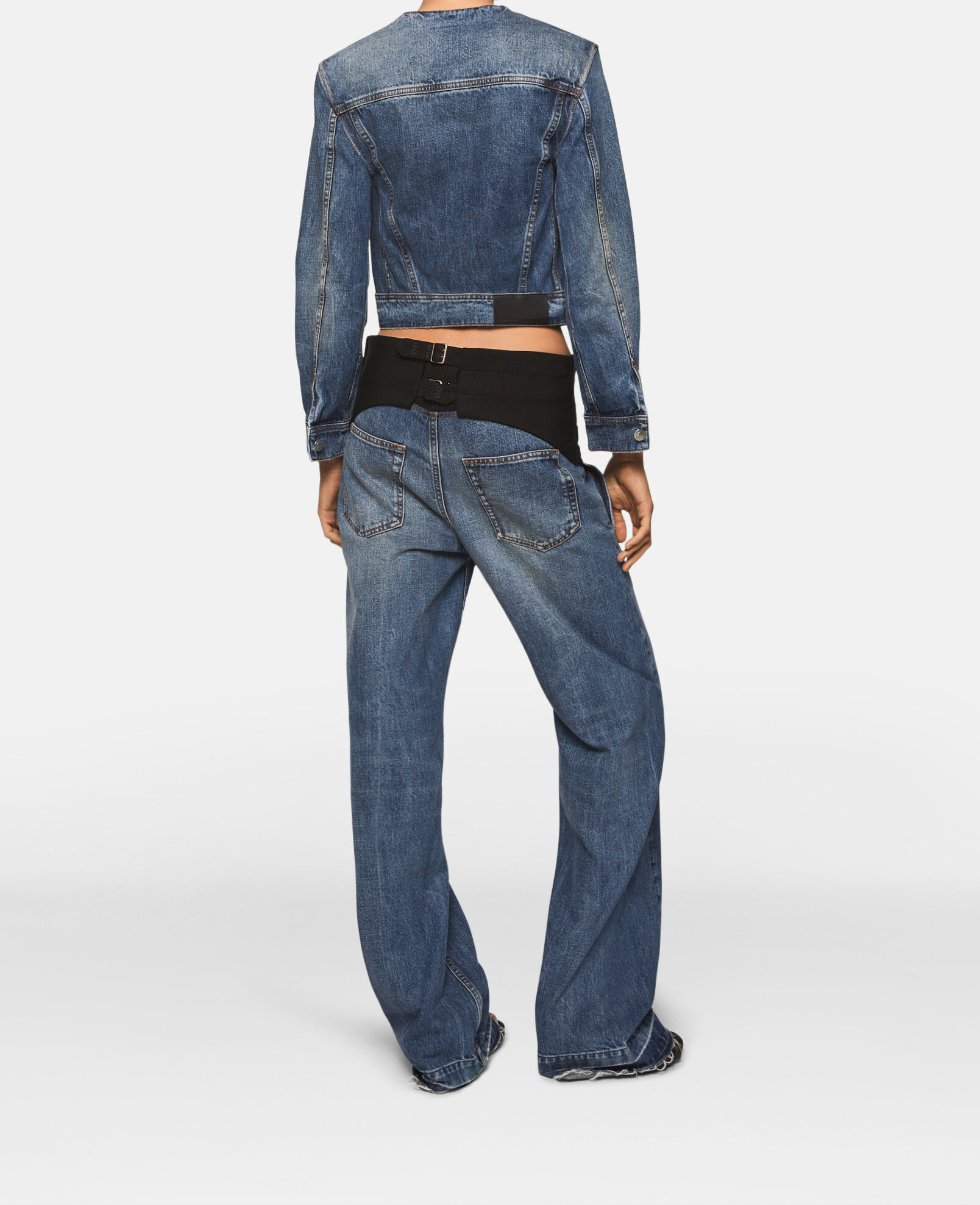 Women Vintage wash denim Tuxedo-Inspired Denim Jacket | Stella McCartney US