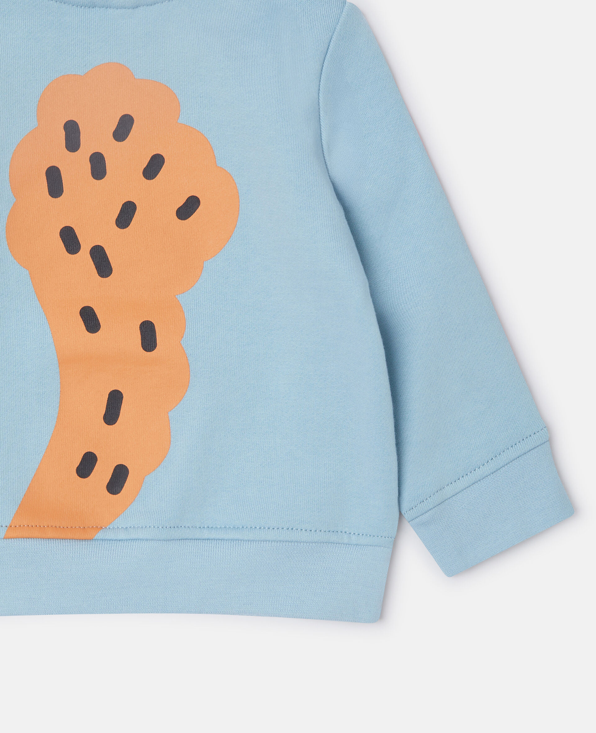 Squirrel Graphic Crewneck Sweatshirt-Blue-large image number 3