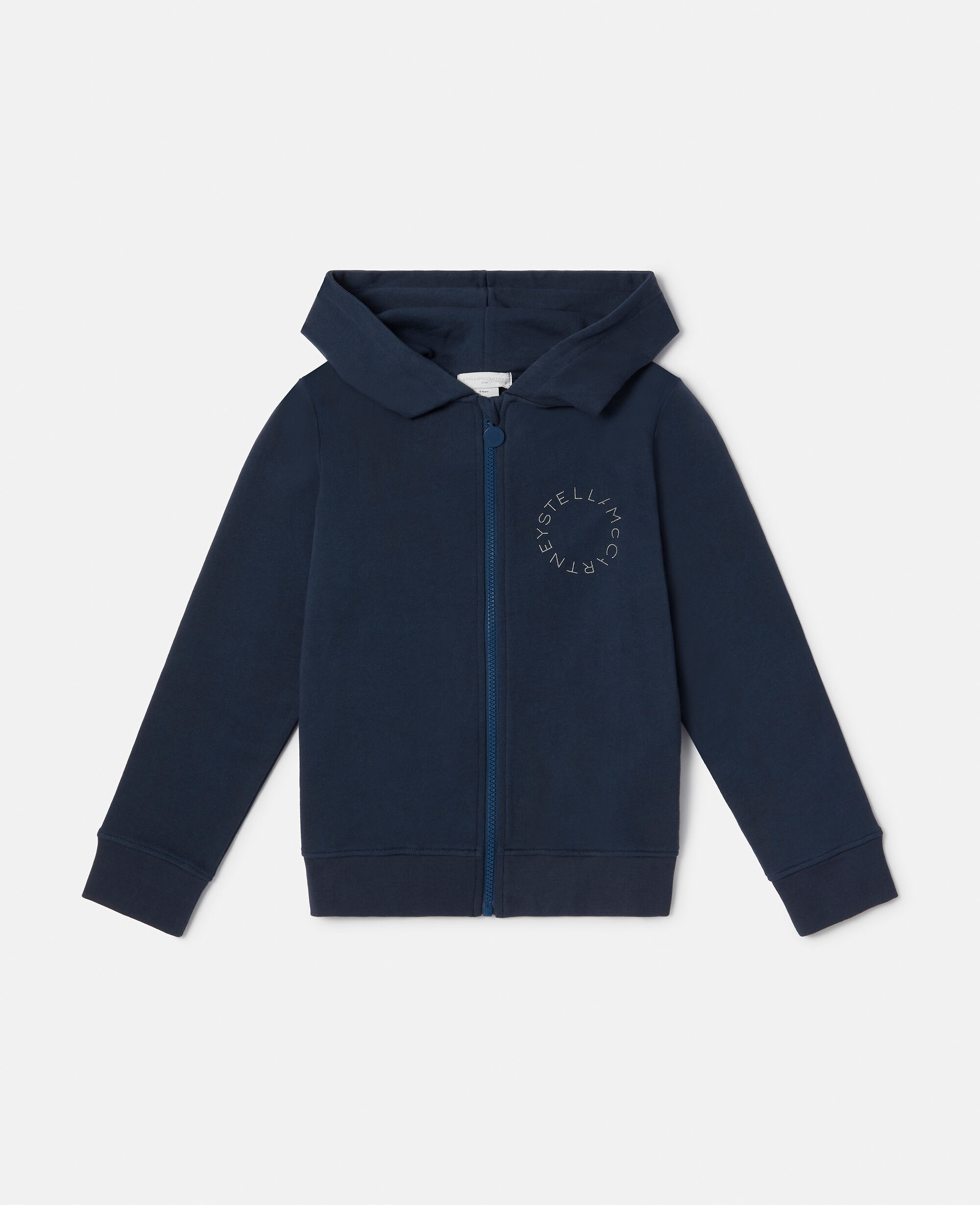 Kids Navy Stella Logo Zip Hoodie Stella McCartney US