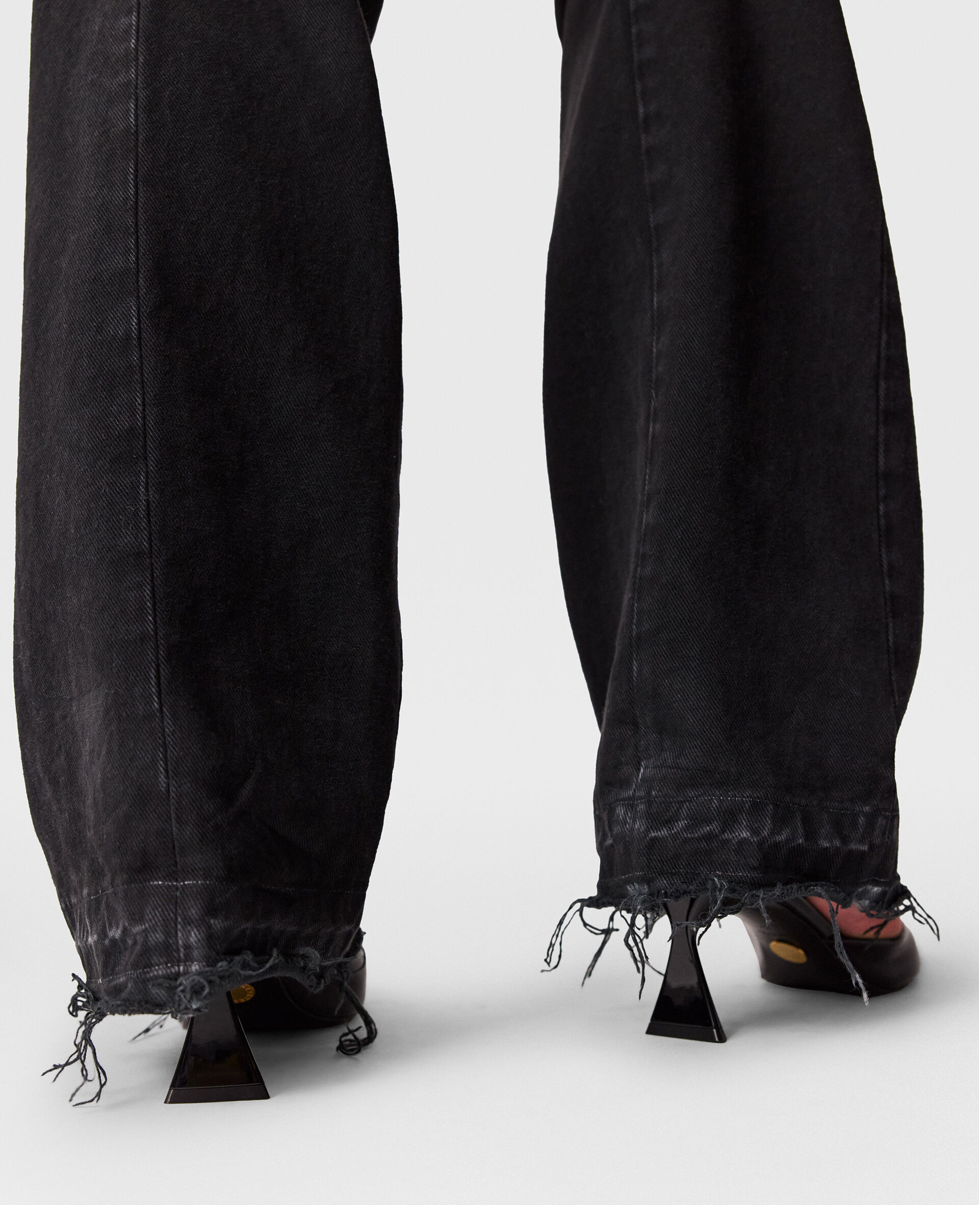 Patchwork Panel Denim Jeans-Blue-large image number 4