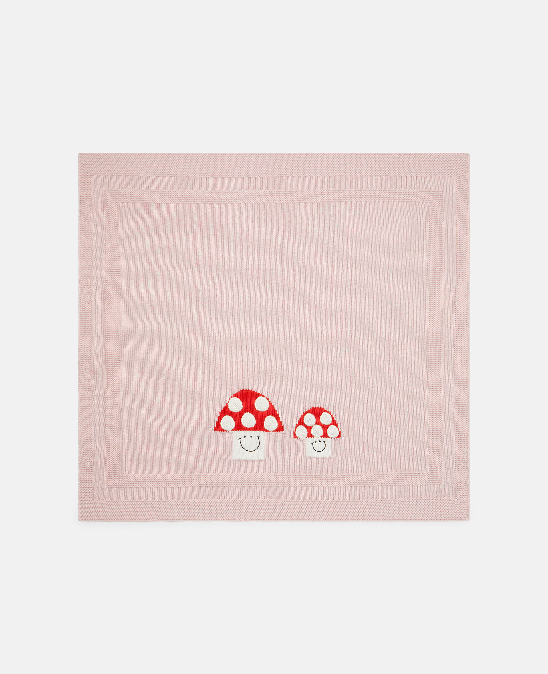 Knit Smiley Mushroom Blanket-Pink-large image number 2
