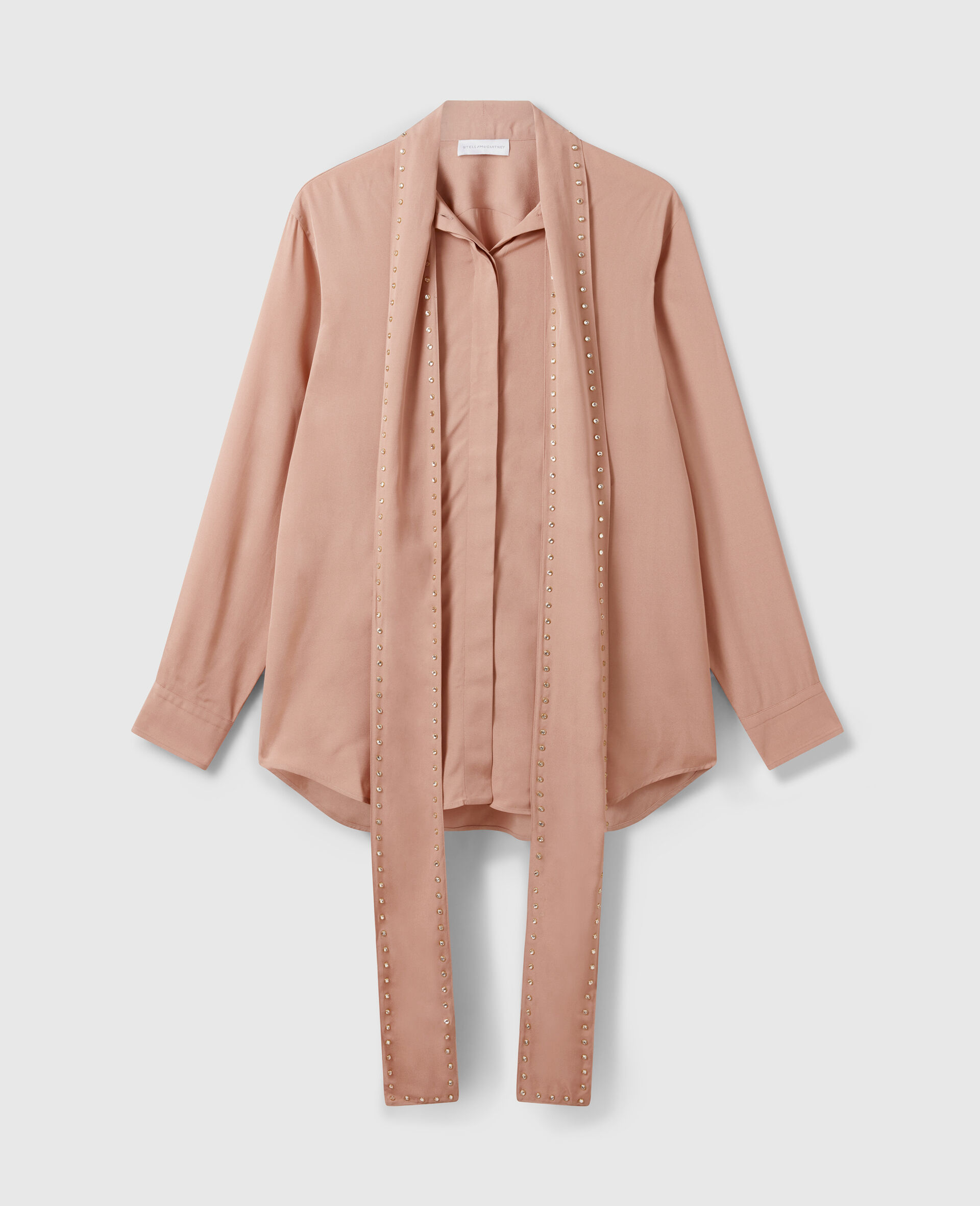 Chemise a noeud papillon avec cristaux sans plomb-Rose-large image number 3