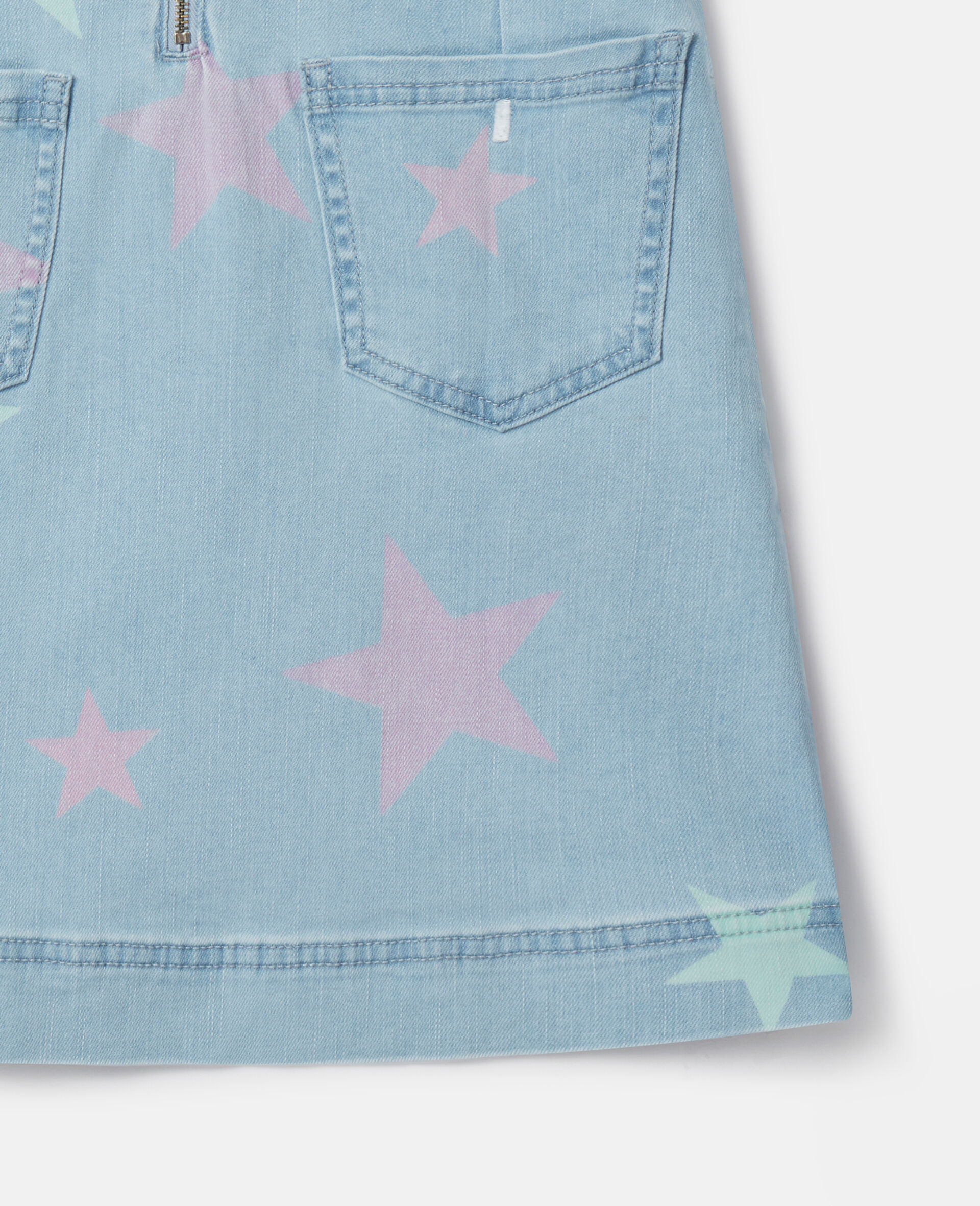 Robe t-shirt en jean à imprimé Stella Star-Bleu-large image number 1