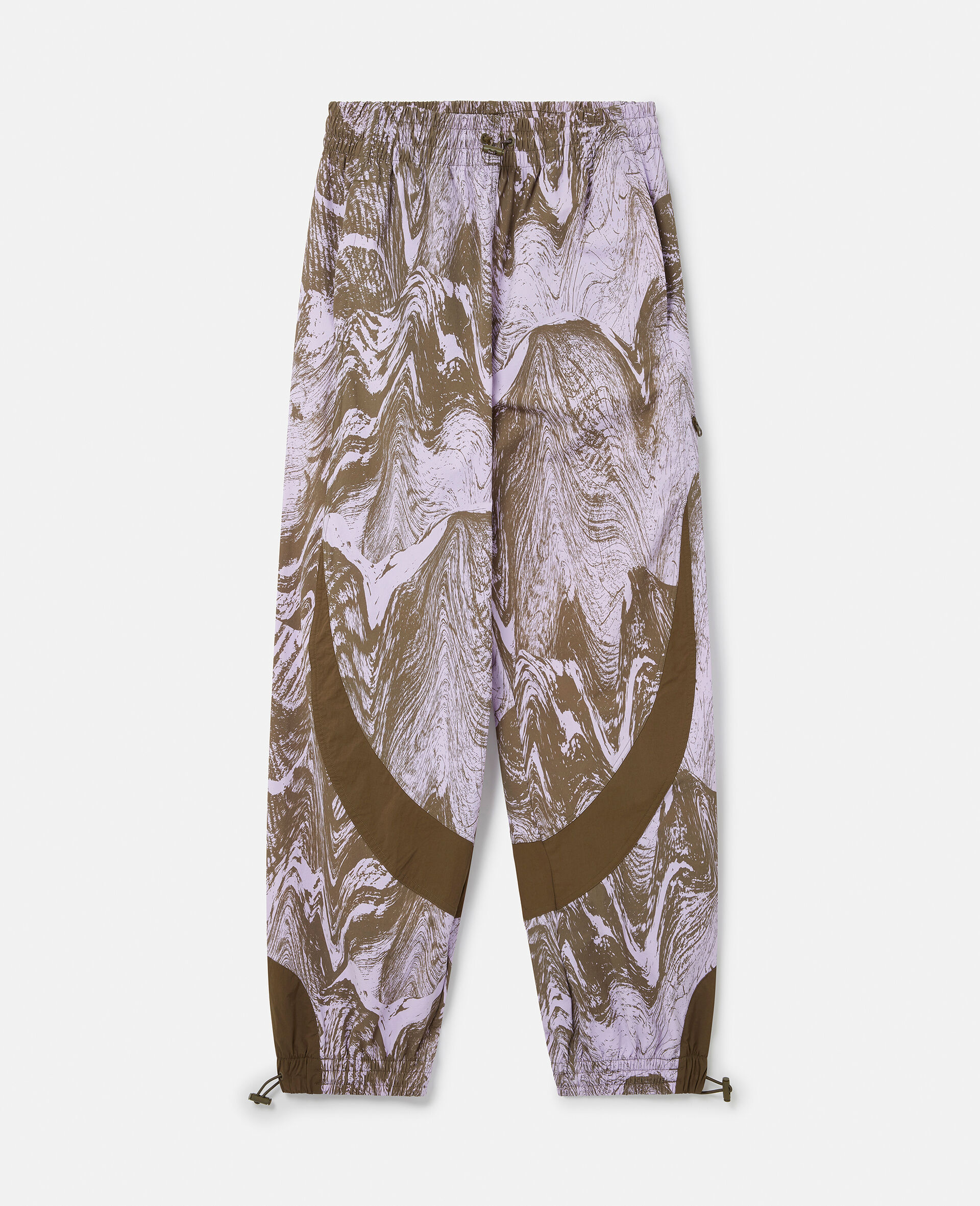 Moire Wood Print Woven Trackpants-Multicolour-large image number 0