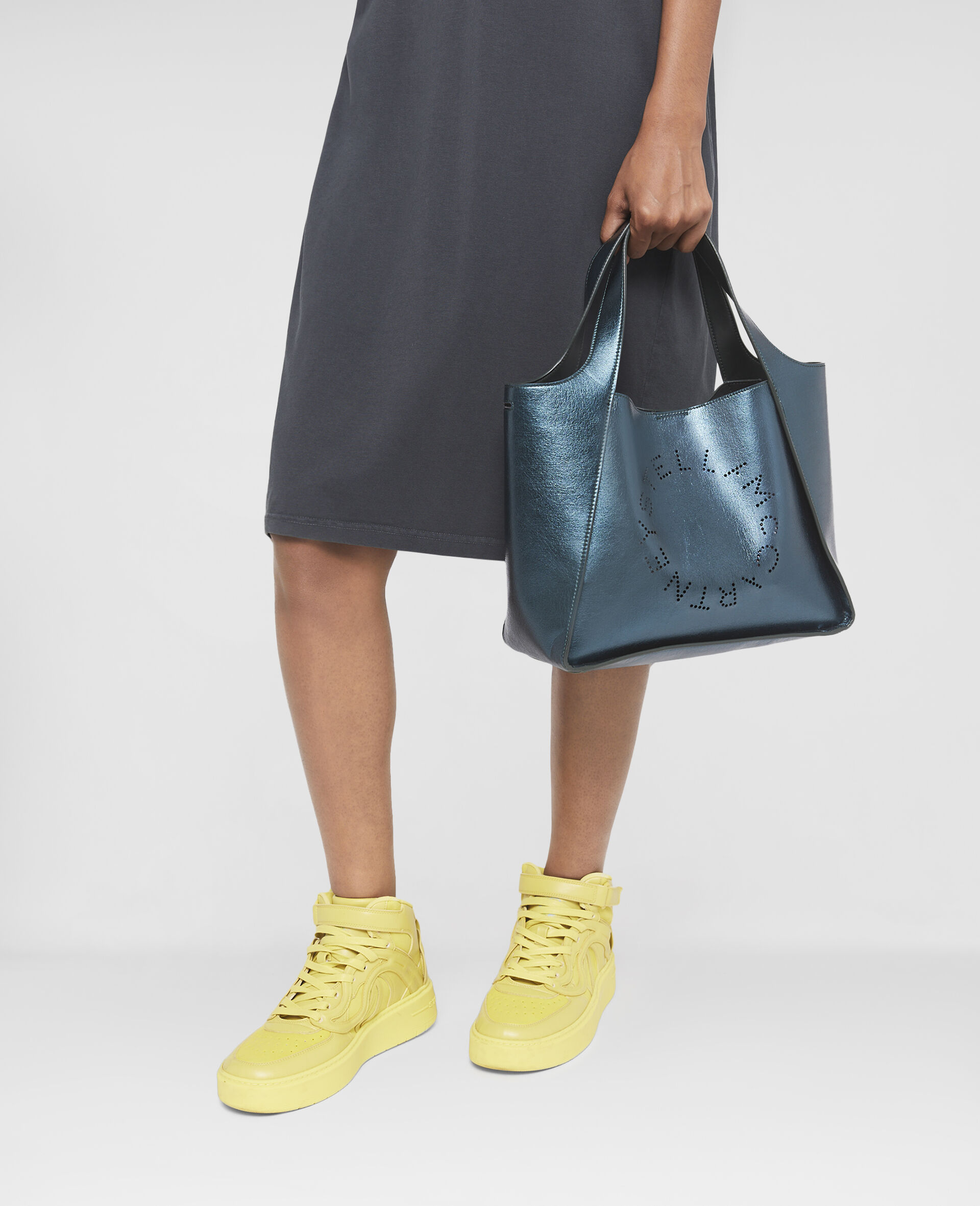 Stella Logo Metallic Crossbody Bag-Grey-large image number 1