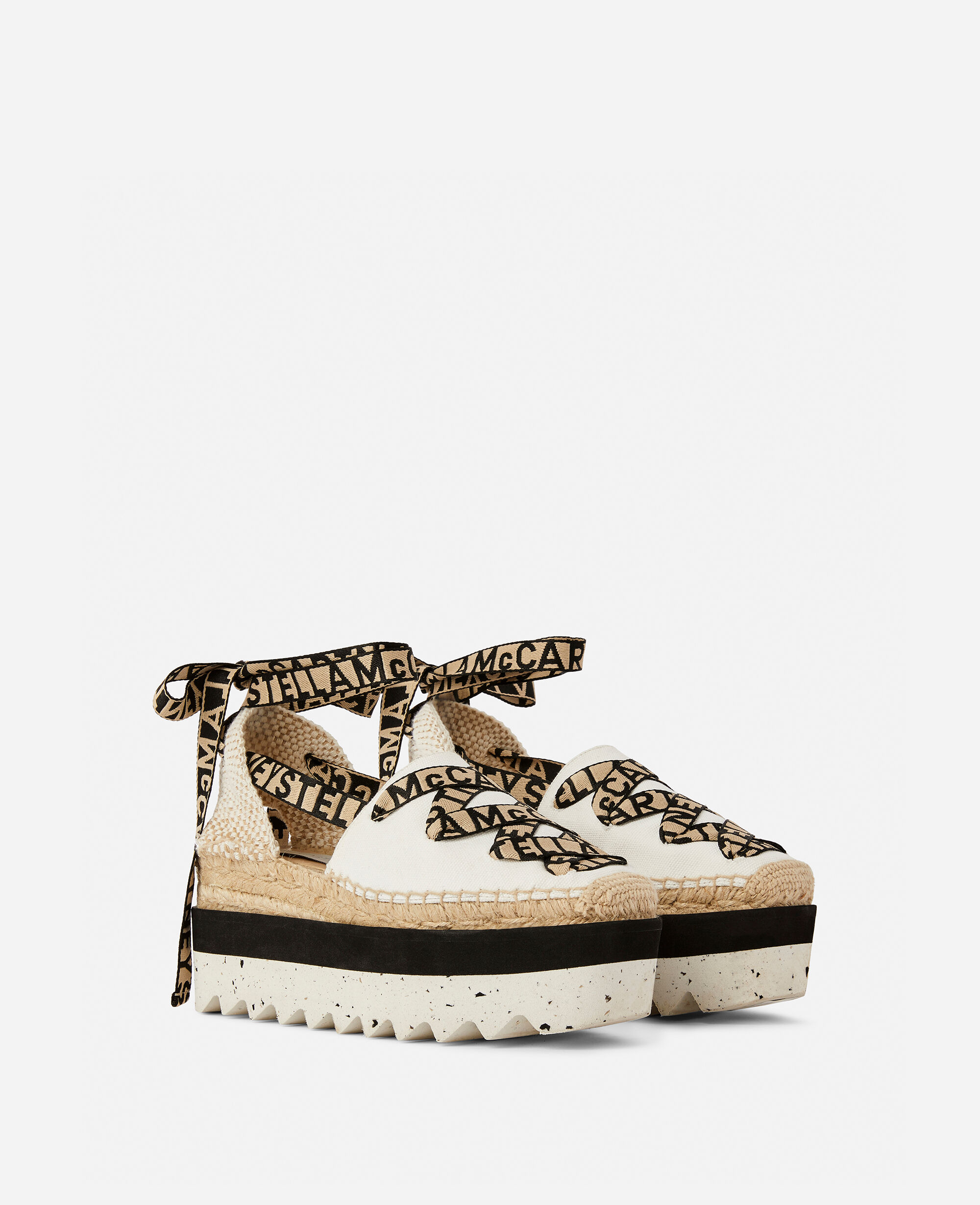 Women White Gaia Platform Espadrilles | Stella McCartney US