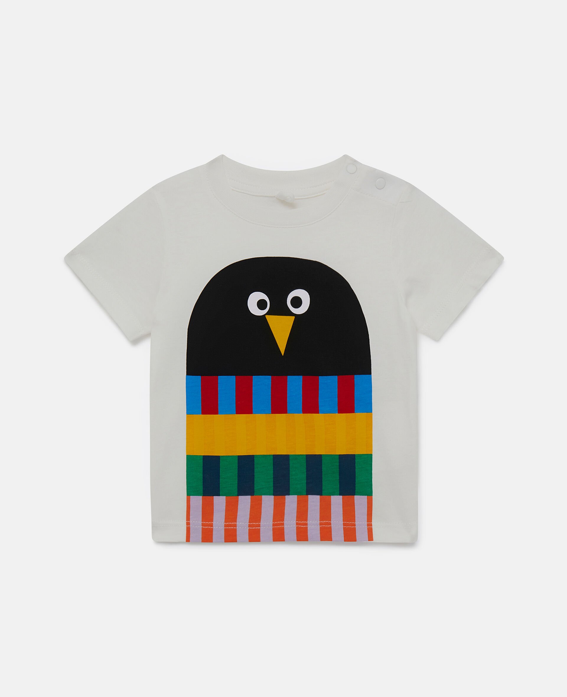 Penguin Scarf T-Shirt-White-large image number 0