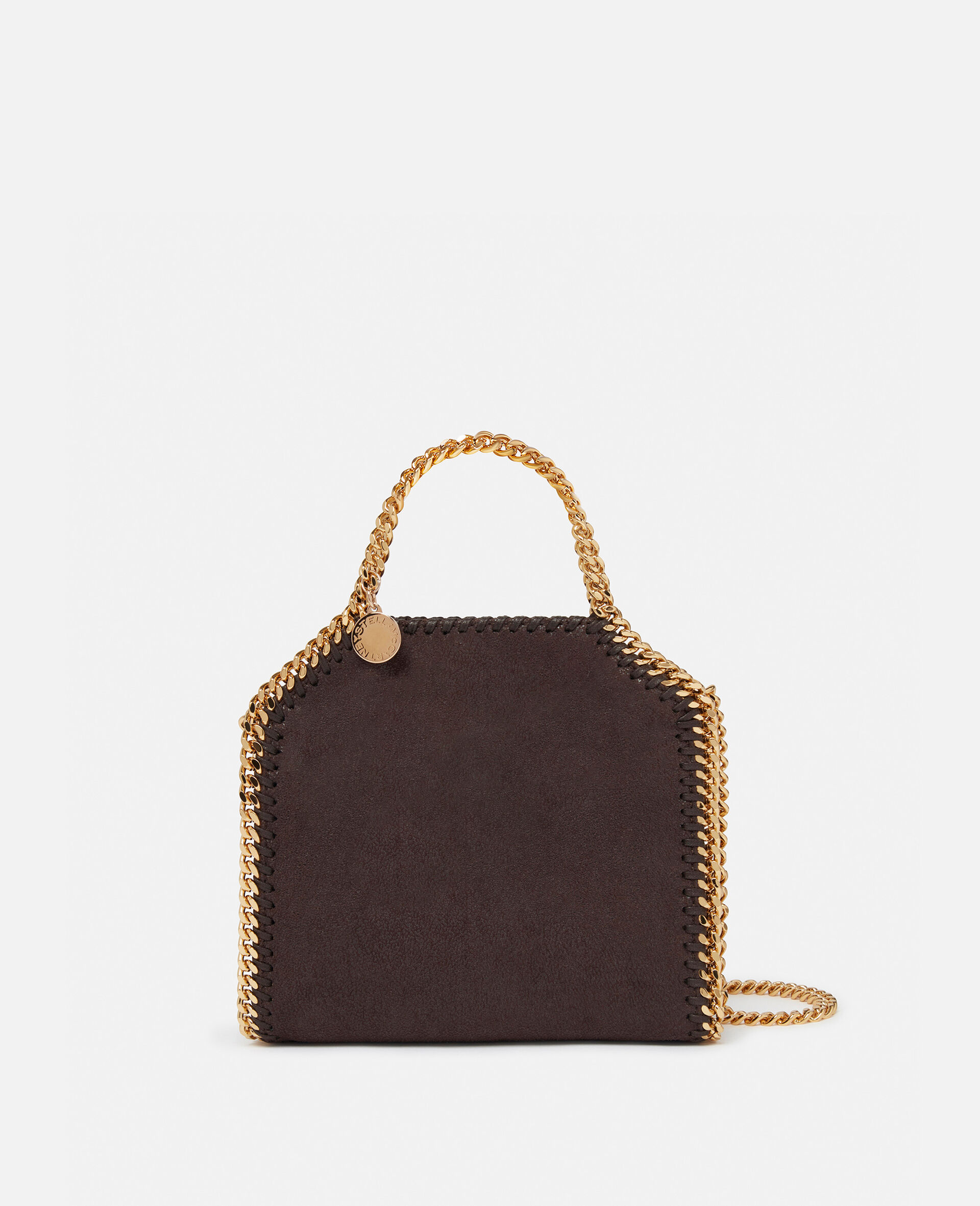 Stella Mccartney Falabella Tiny Tote Bag In Chocolate Brown
