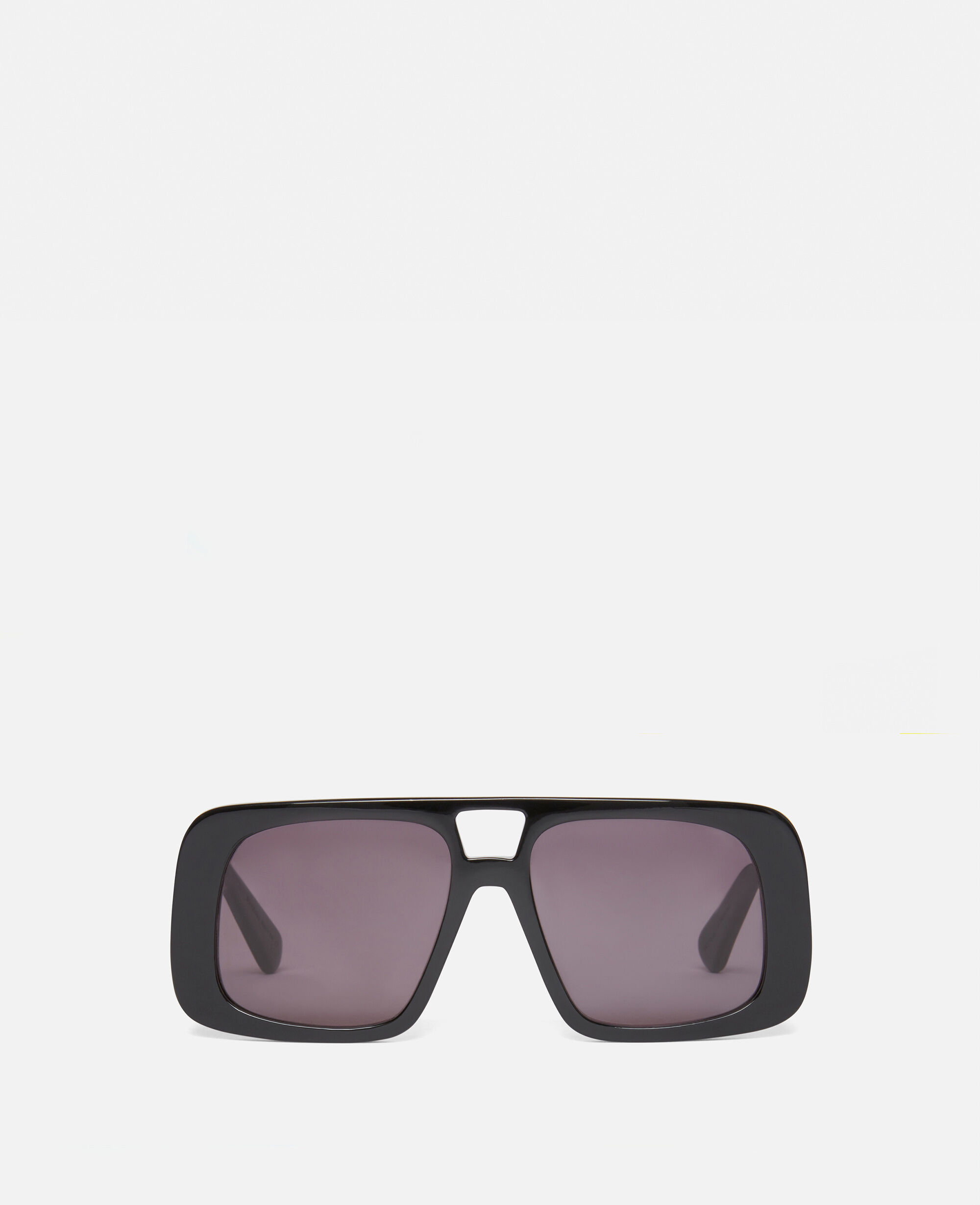 Women Shiny Black Logo Square Sunglasses Stella McCartney IE