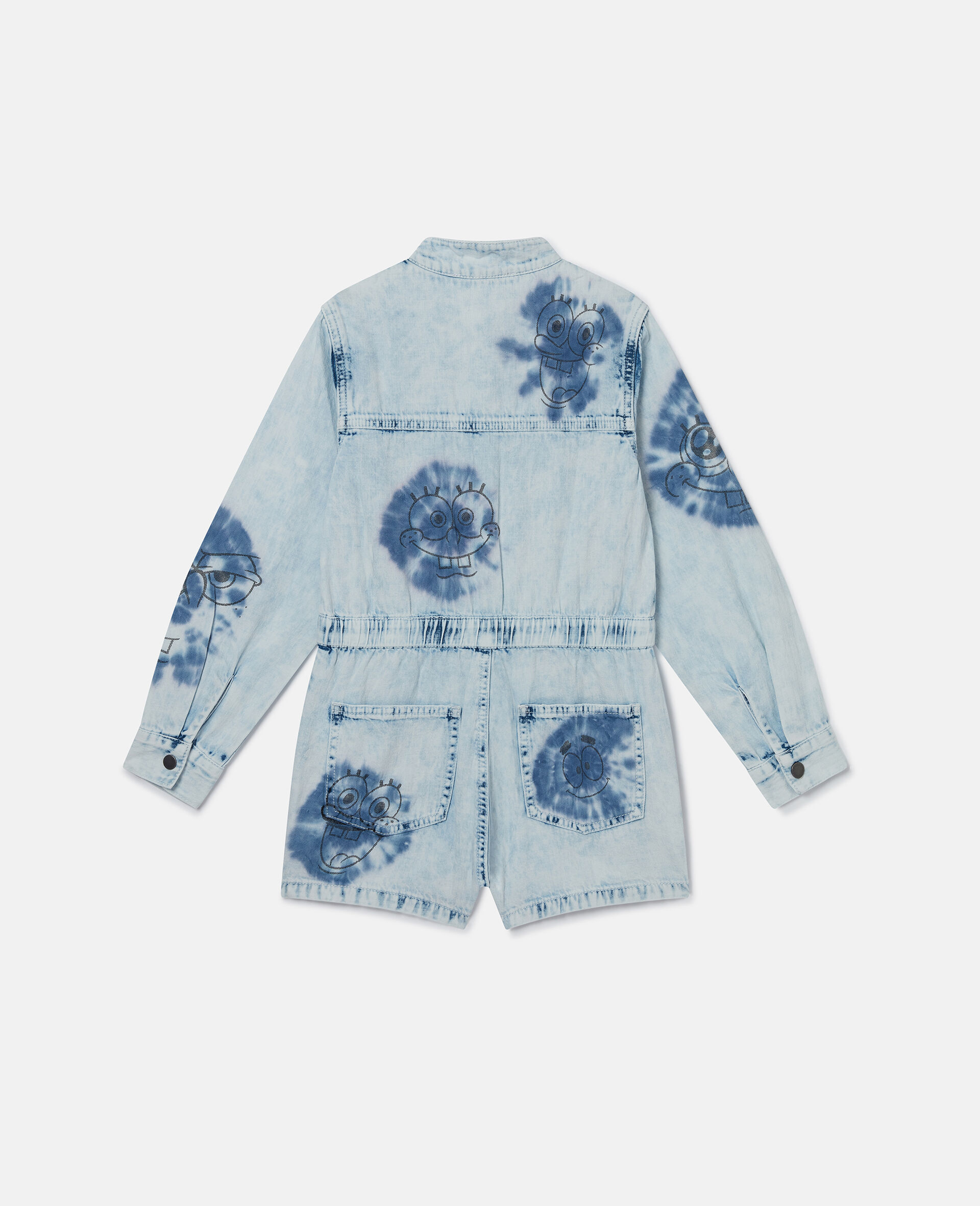 SpongeBob Graphic Denim Dress-Blue-large image number 2