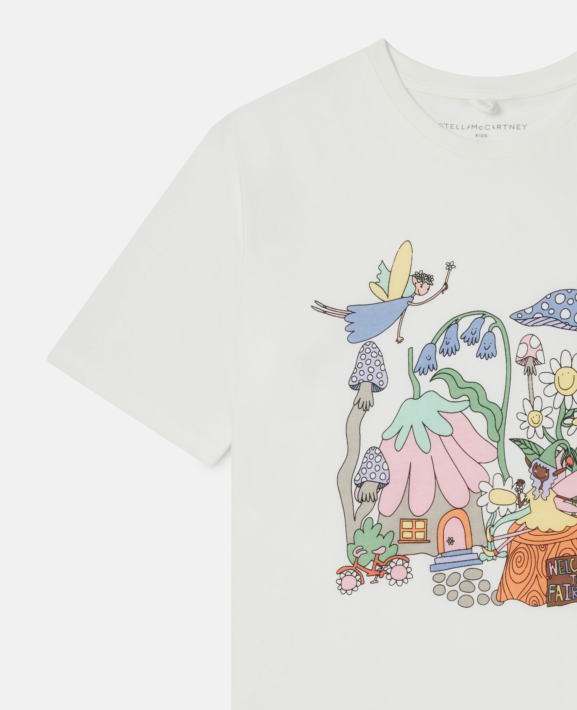 Stella McCartney Girls Face Print Sweatshirt in White main image 0