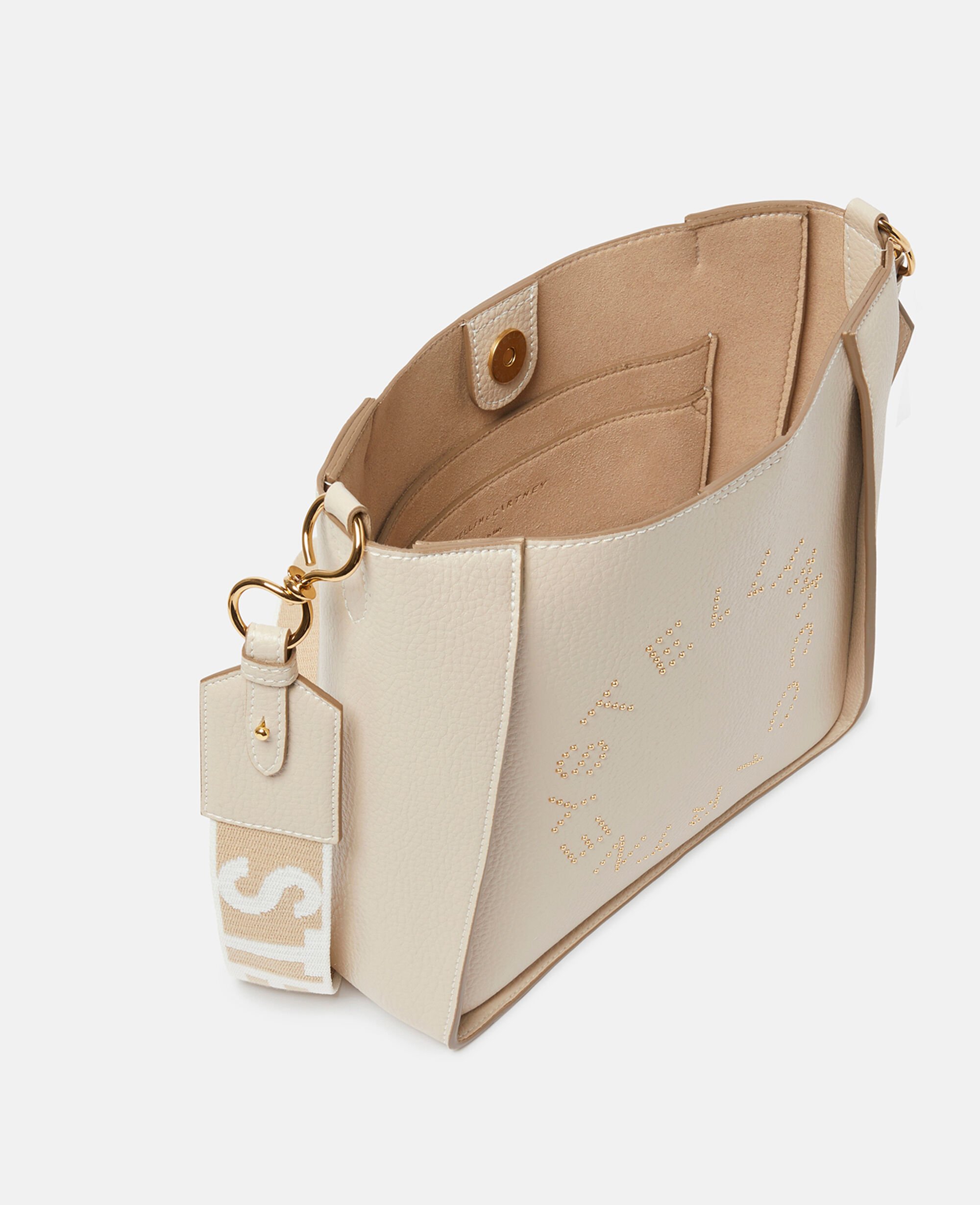 Women Cream Logo Square Crossbody Bag | Stella McCartney US