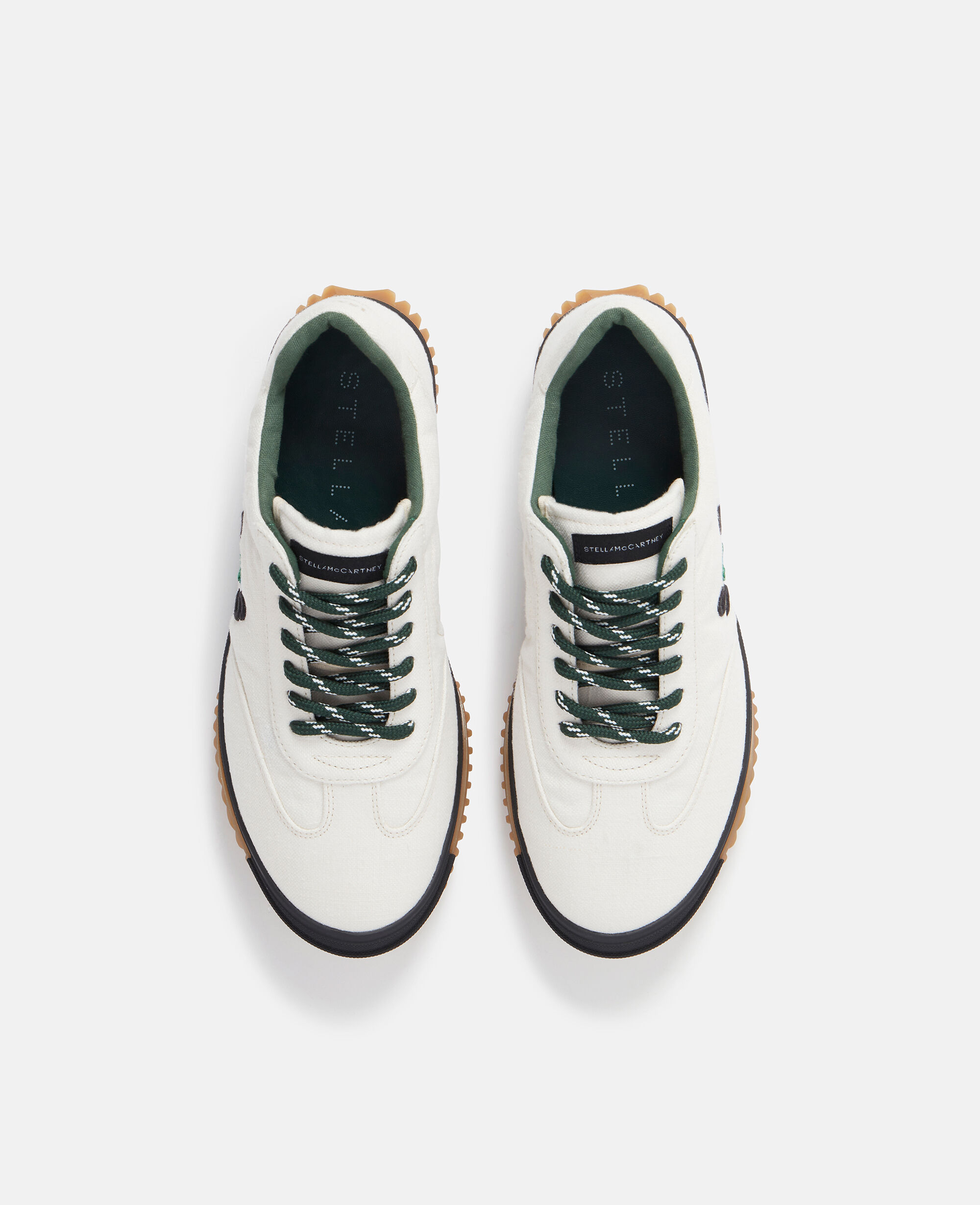 Women Dune beige SOS Embroidered S-Wave Sport Trainers | Stella McCartney US