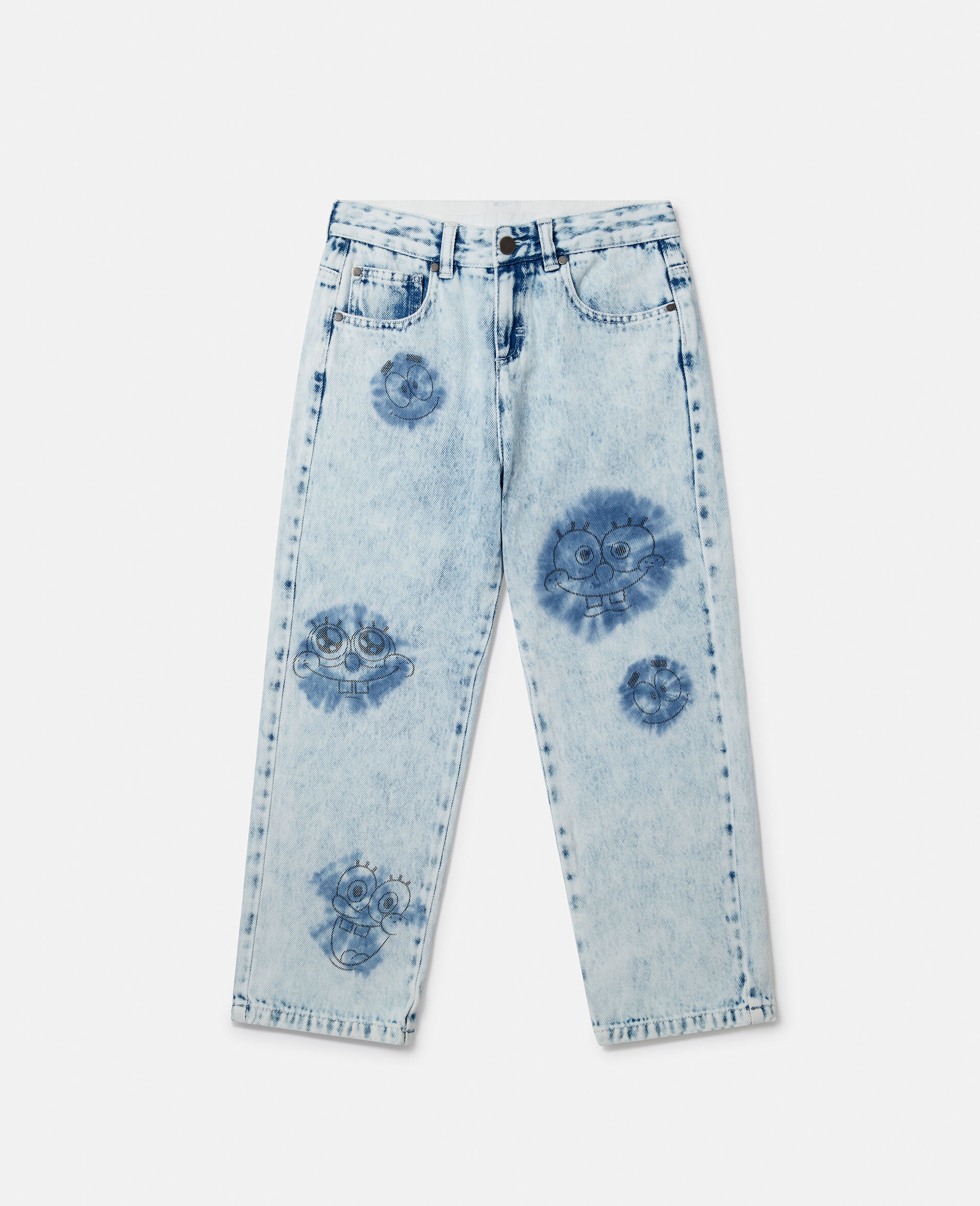 SpongeBob Graphic Denim Jeans-Blue-large image number 0