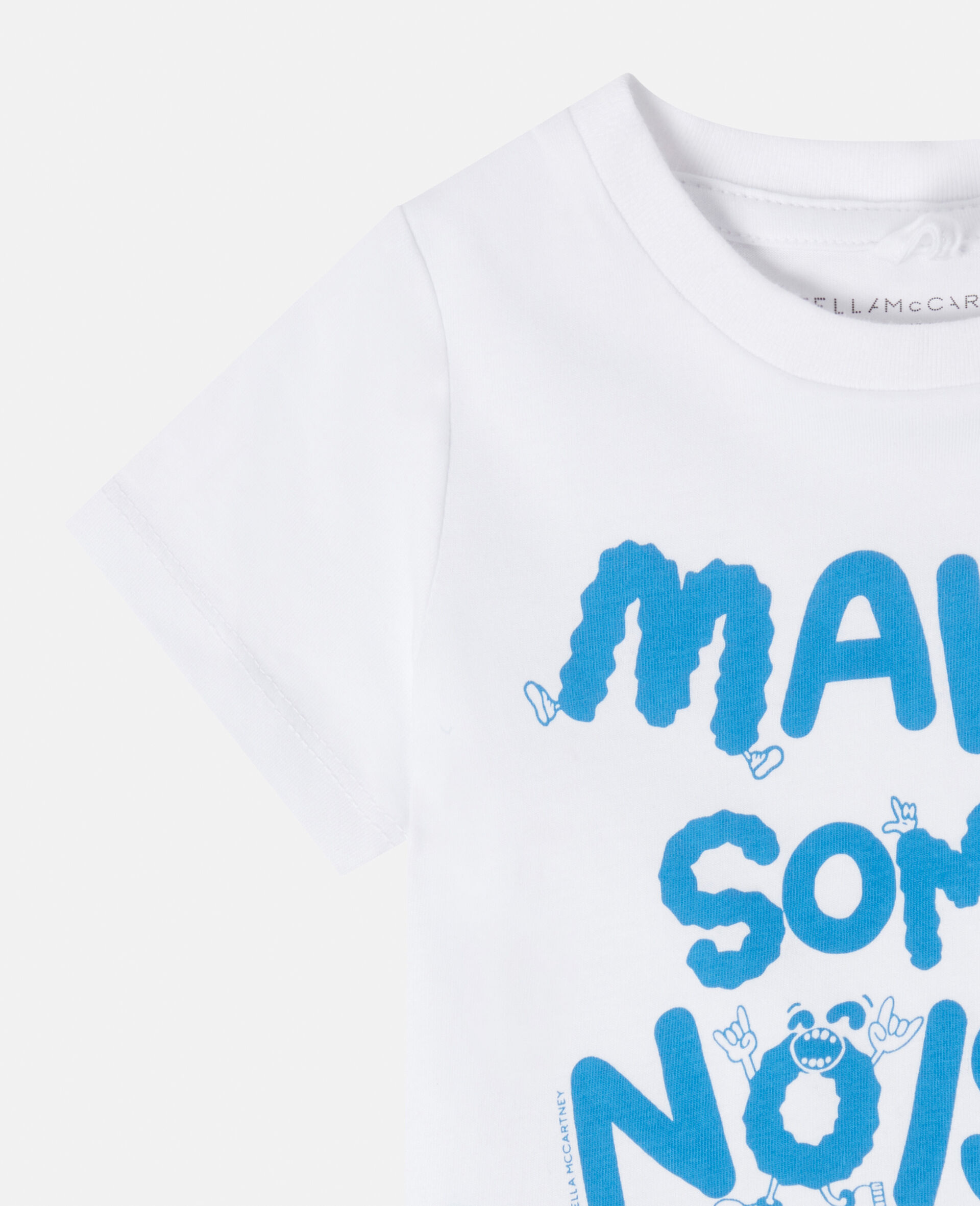 'Make Some Noise' Print T-Shirt-White-large image number 1